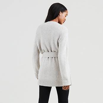Wide Belted Cardigan Sweater 2