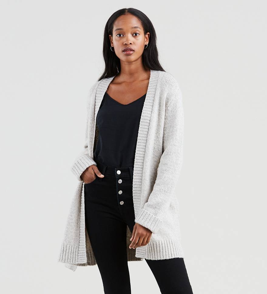 Wide Belted Cardigan Sweater 1