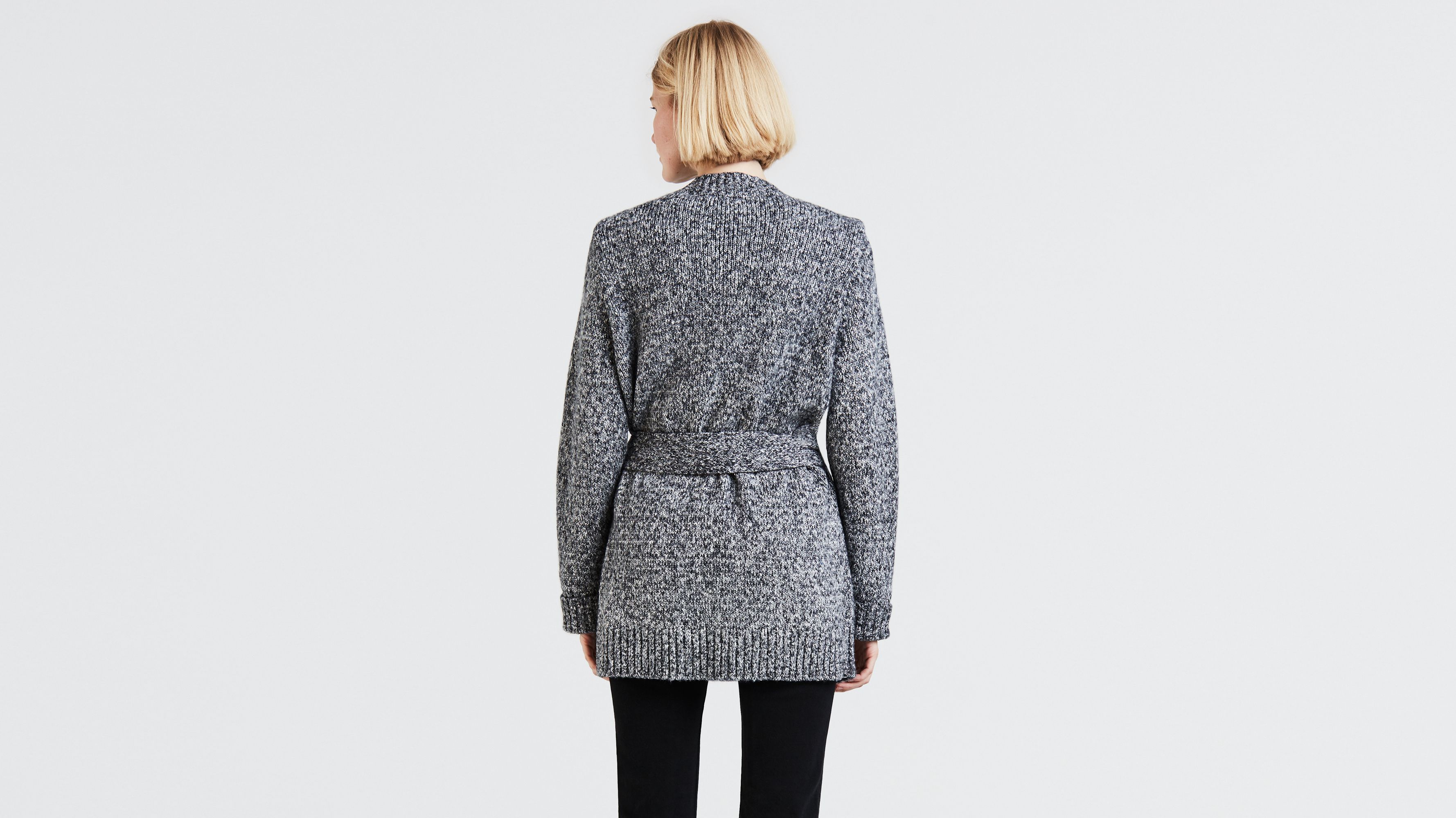 Wide Belted Cardigan Sweater 2