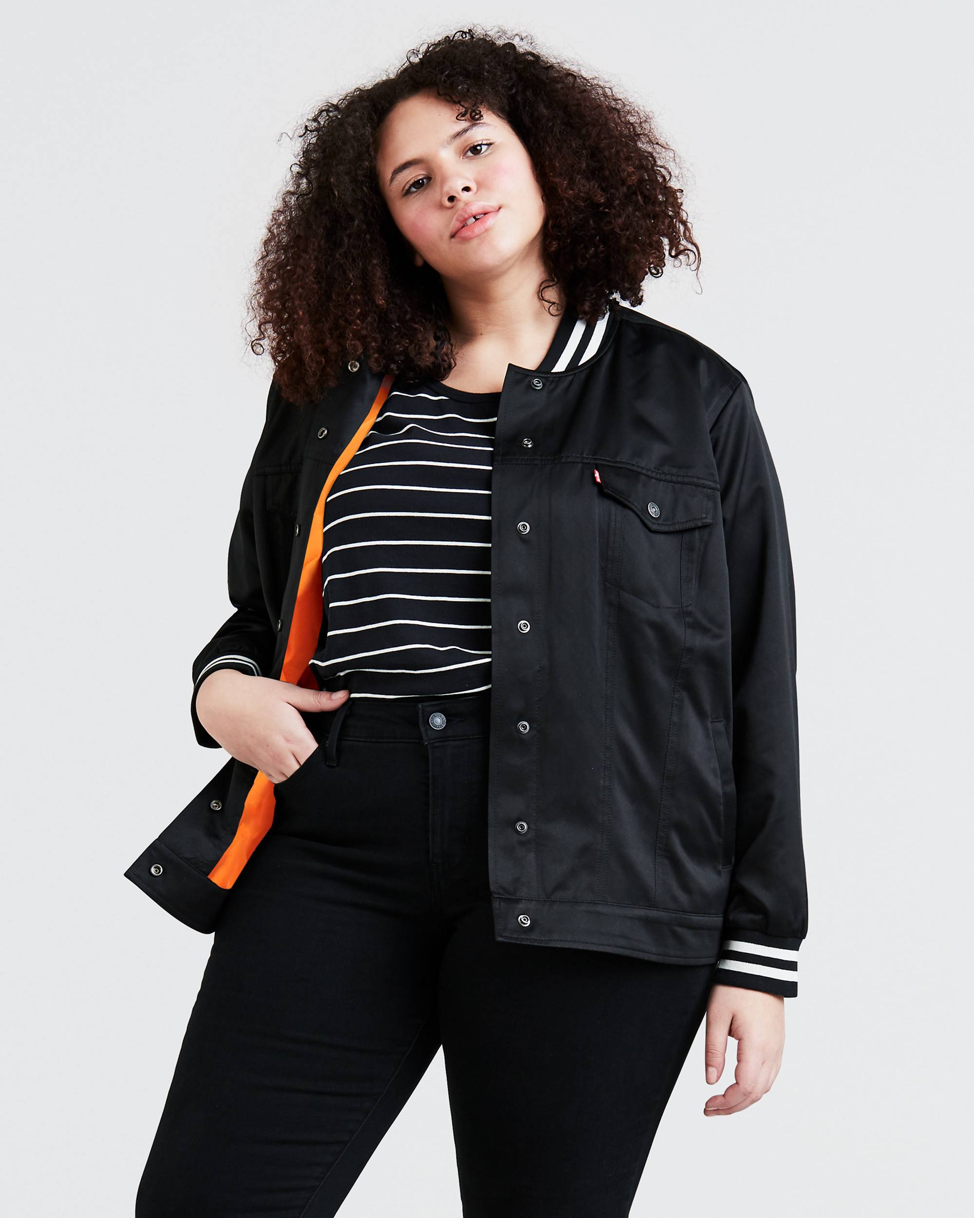 Varsity Trucker Jacket (Plus Size) 1