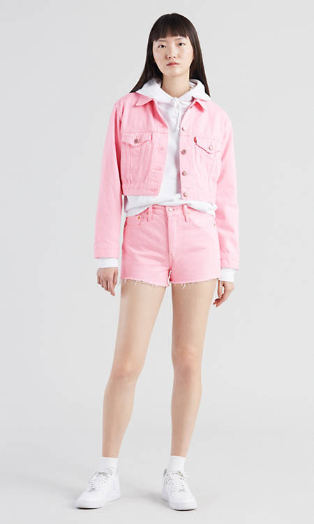 501 High Rise Womens Shorts Pink Levi S Us 501 High Rise Womens Shorts Pink Levi S Us