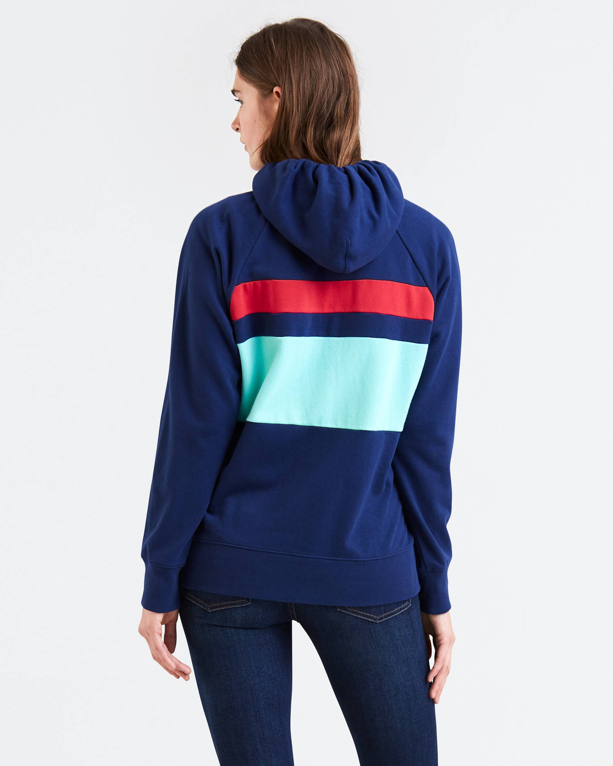 Stripe Blocked Hoodie 2