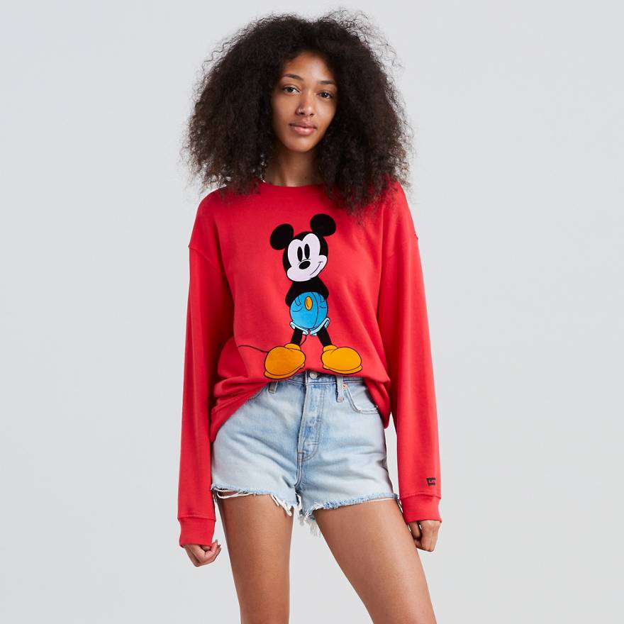 Levi's® x Disney Mickey Mouse Graphic Drop Shoulder Crewneck Sweatshirt 1
