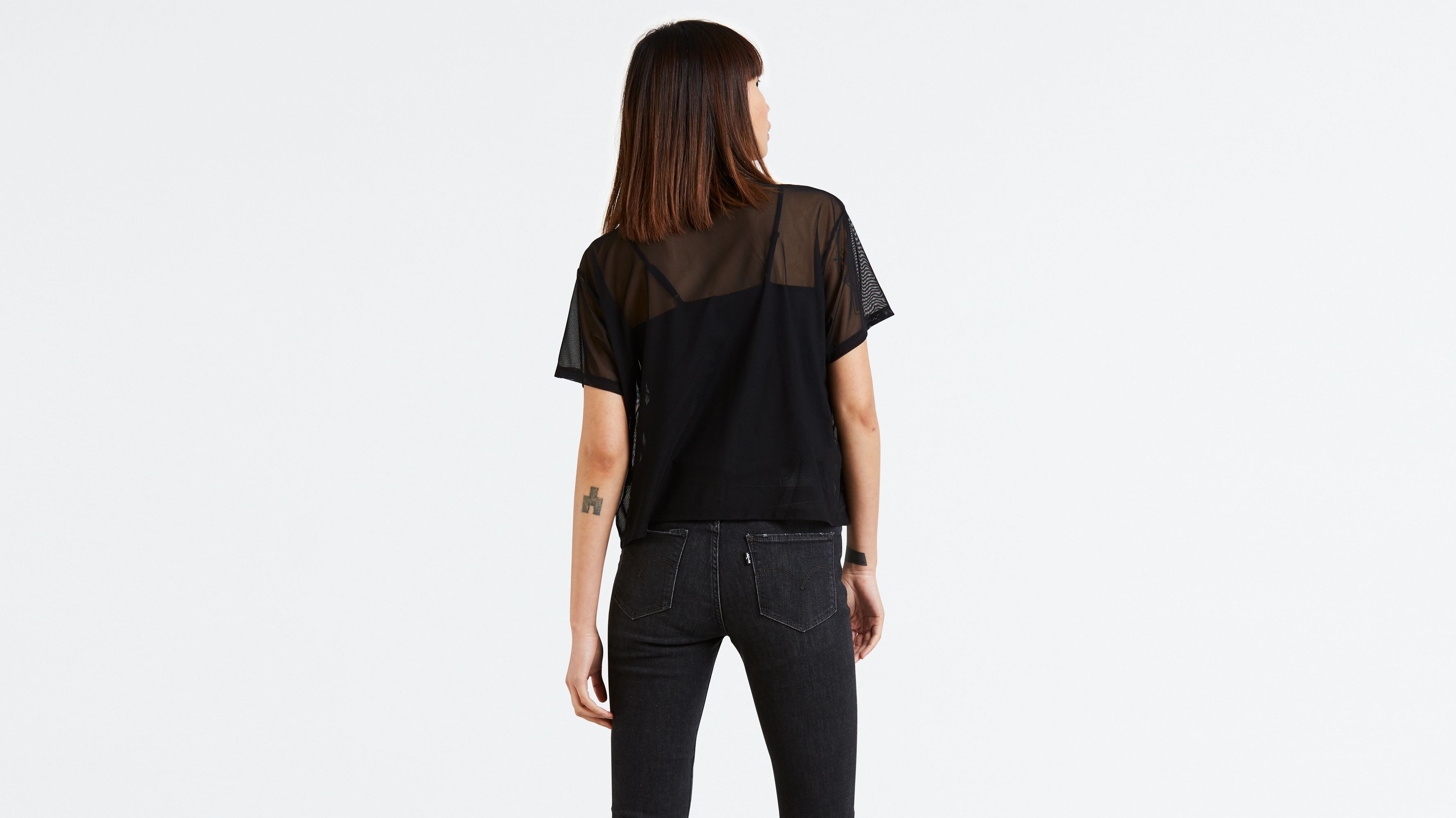 H&m shimmering hotsell mesh top