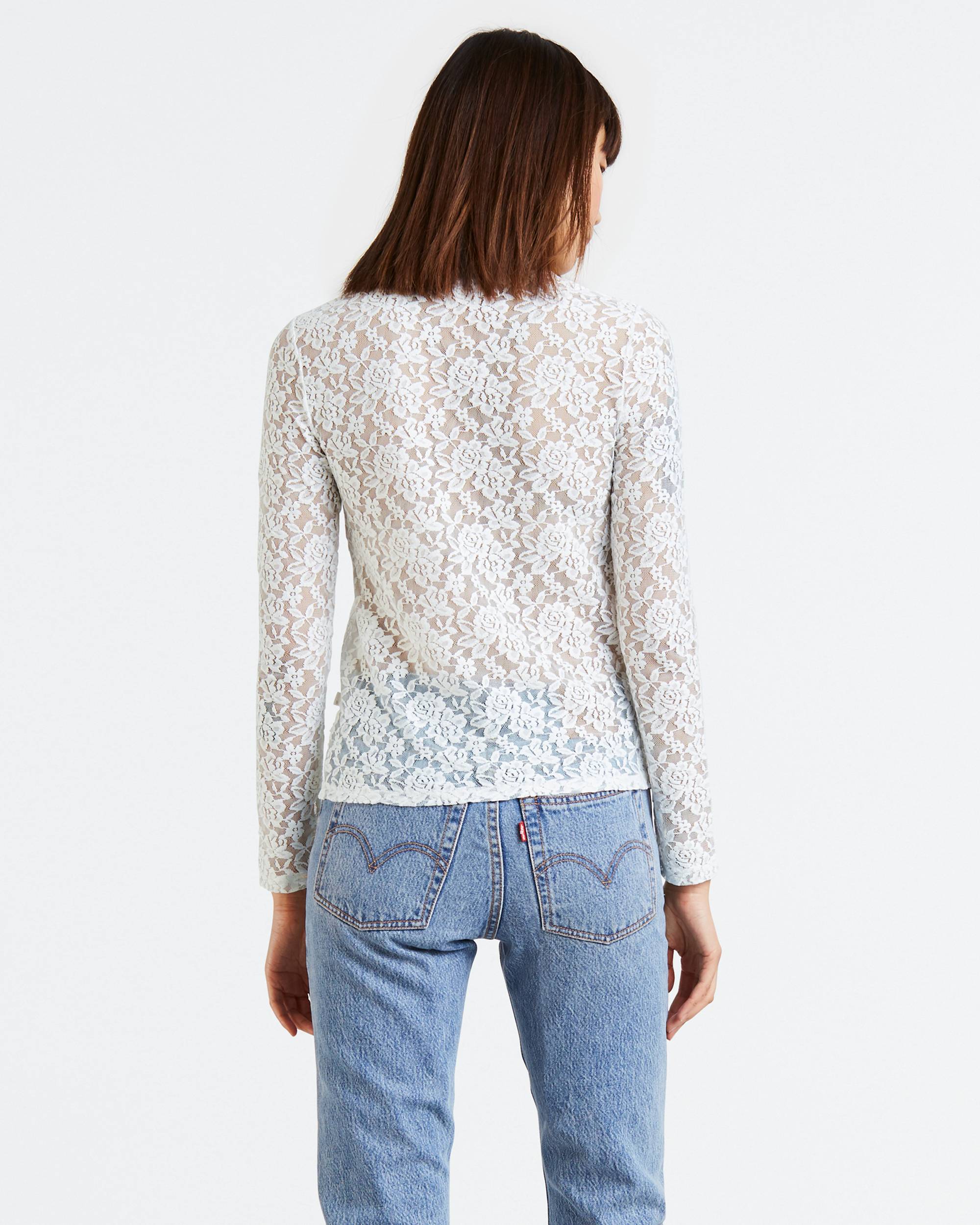 Long Sleeve Lace Tee Shirt 2