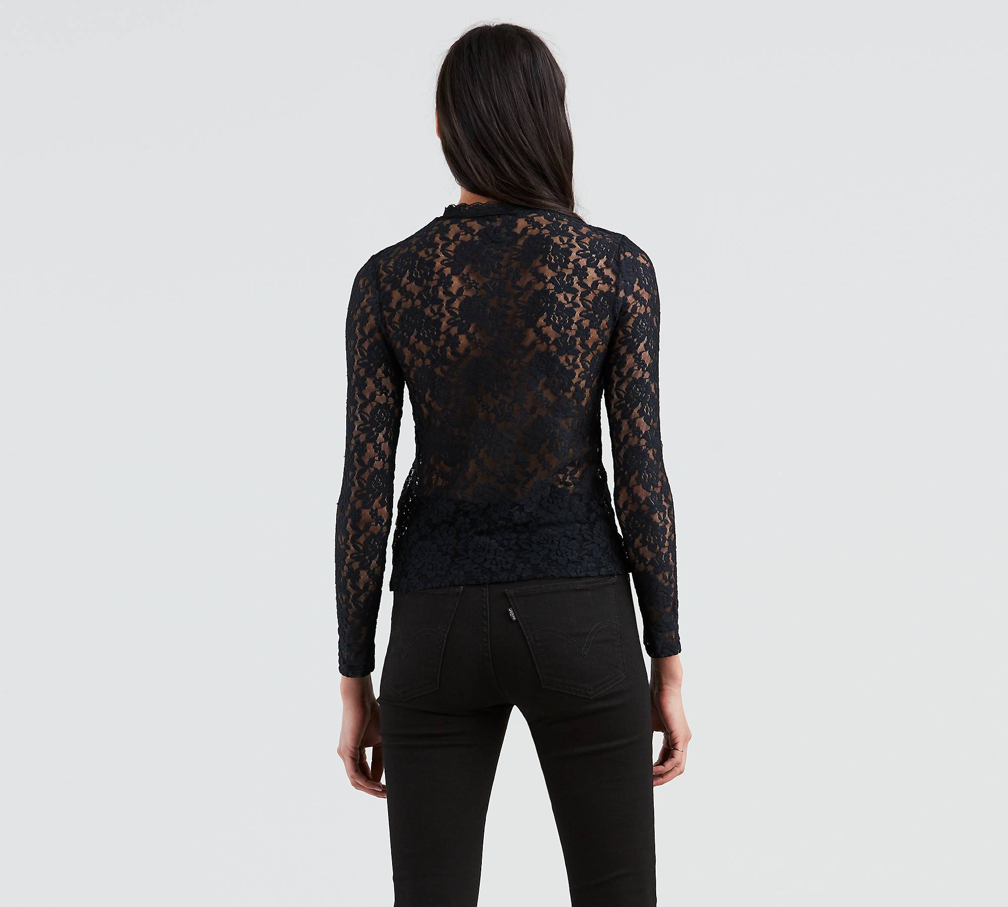 Long Sleeve Lace Tee Shirt - Black | Levi's® US