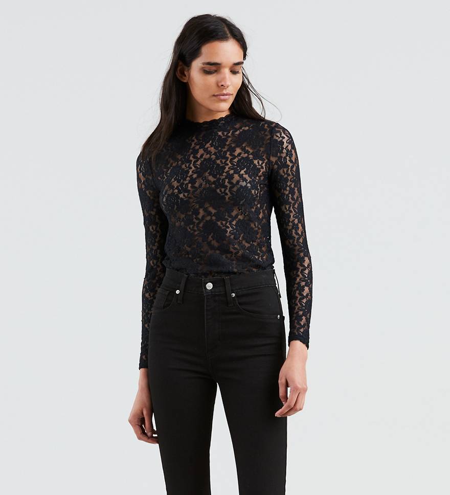 Long Sleeve Lace Tee Shirt - Black | Levi's® US