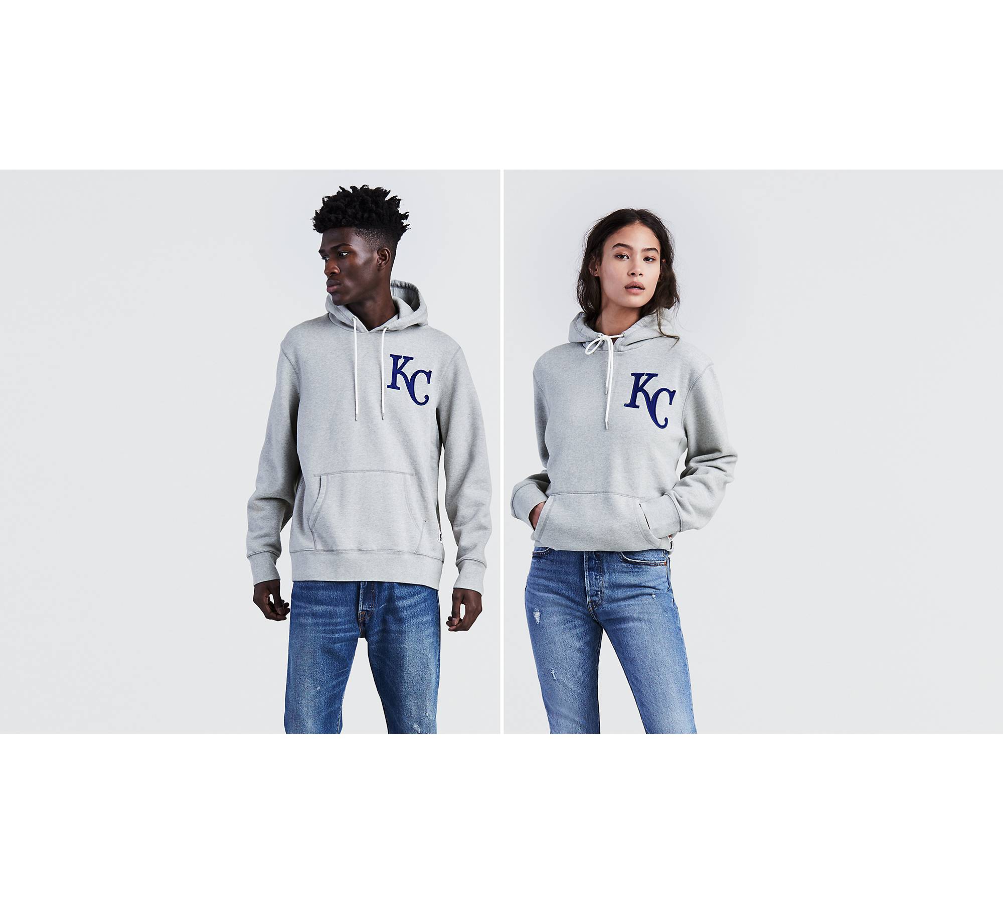 Levi's Los Angeles Dodgers Mlb Long Sleeve Hoodie in Gray for Men
