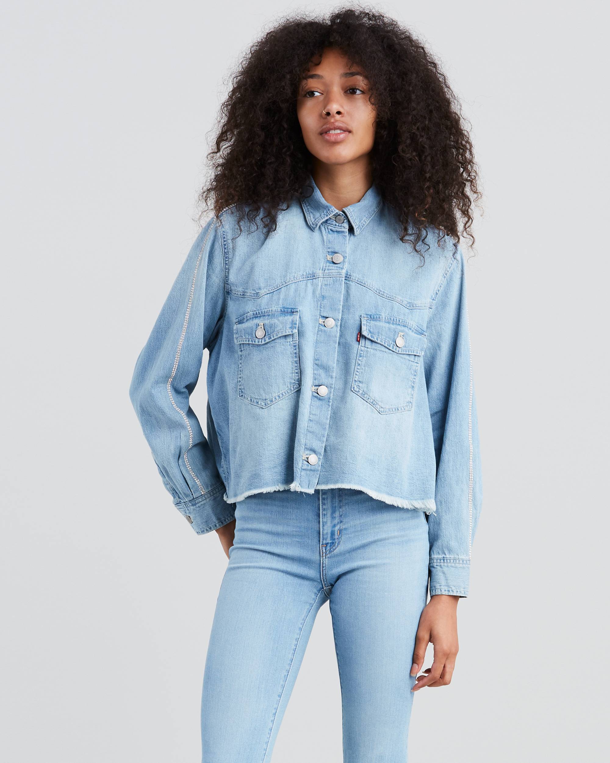 Addison Shirt with Rhinestone Sleeve 1