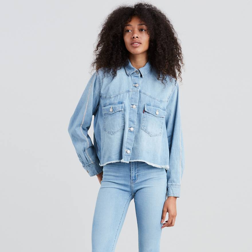 Addison Shirt with Rhinestone Sleeve 1