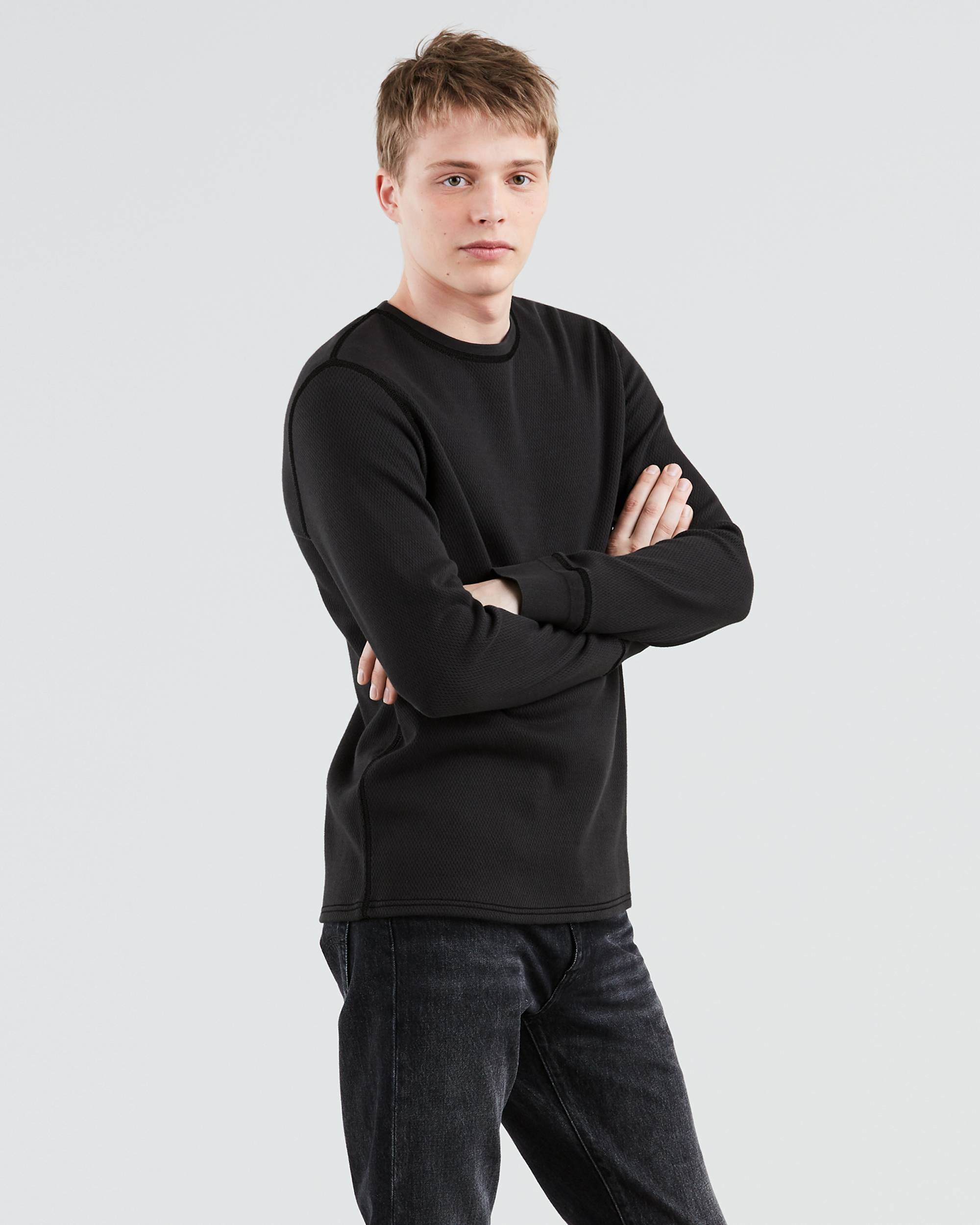 Waffle Crewneck Tee Shirt 1