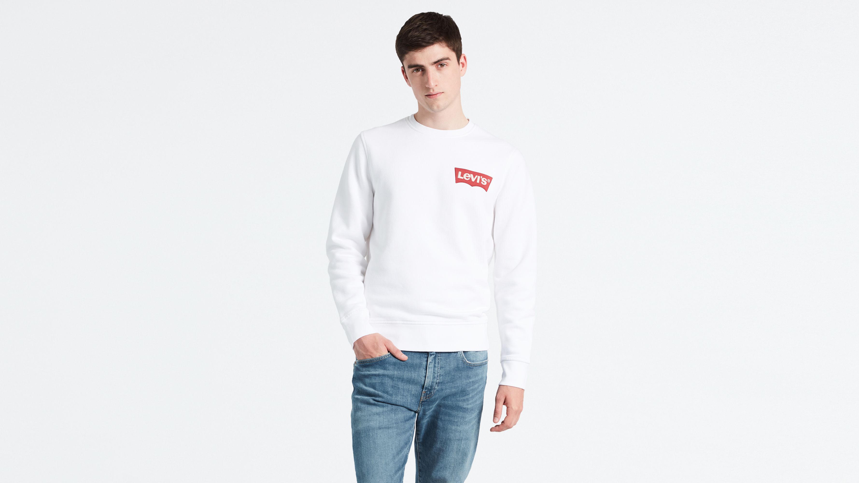 Levis white sweater on sale