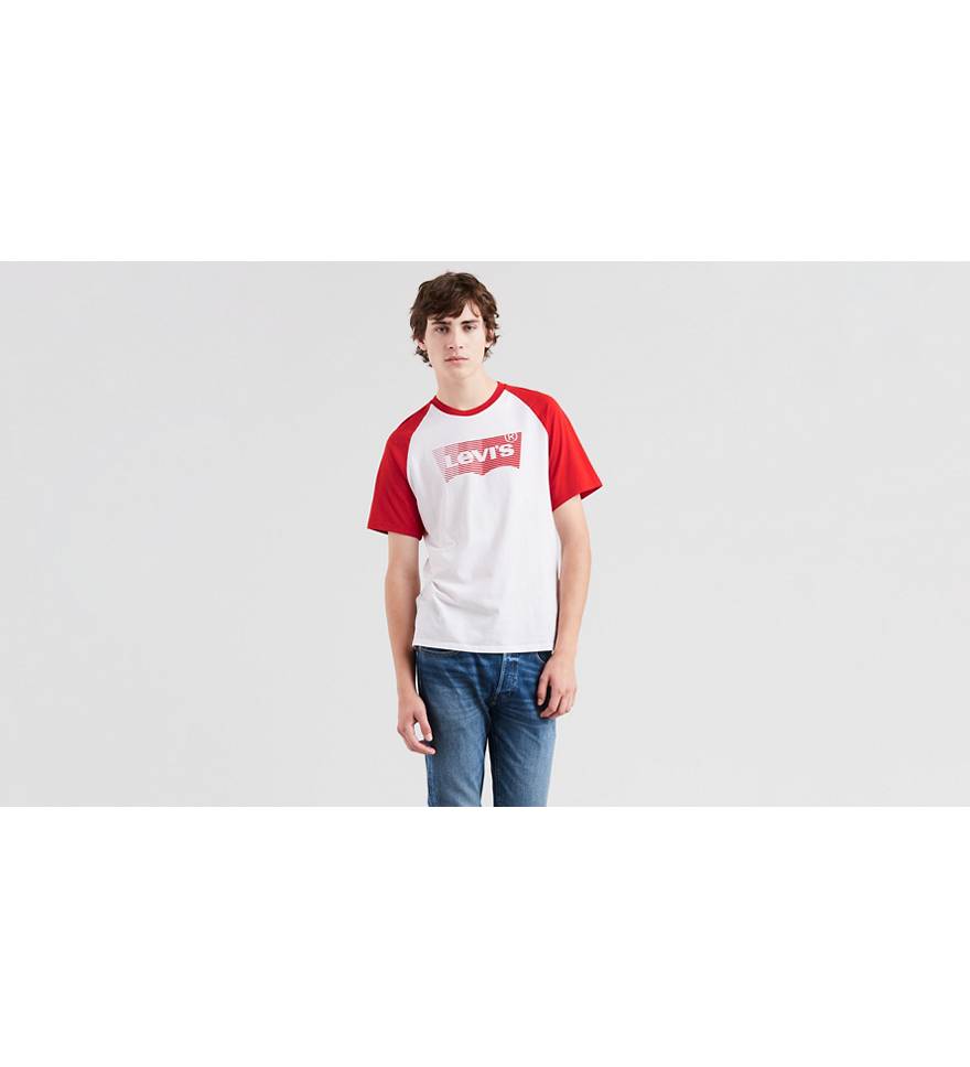 Levi’s® Logo Ringer Tee Shirt - White | Levi's® US