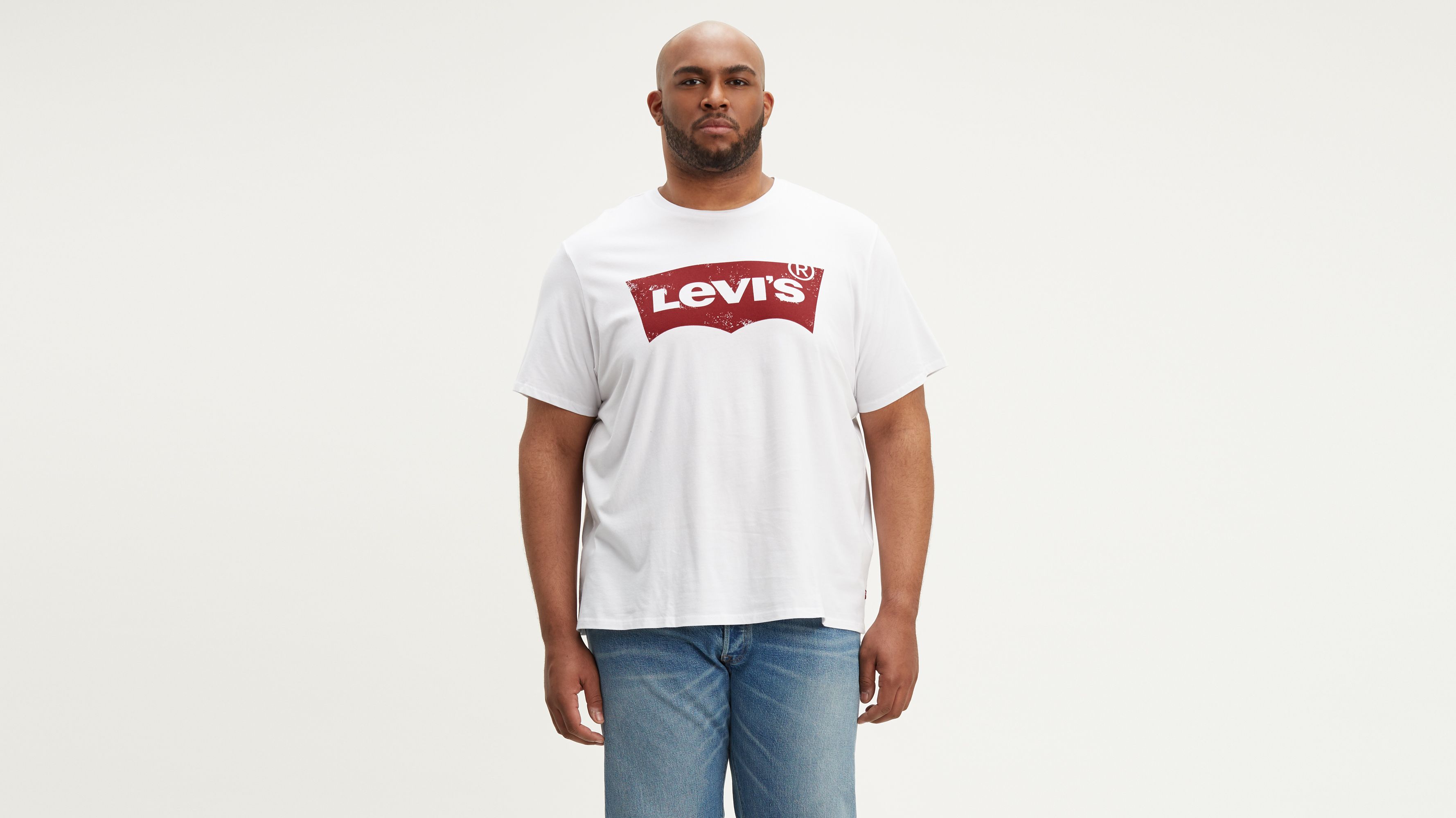 big and tall white levi jeans