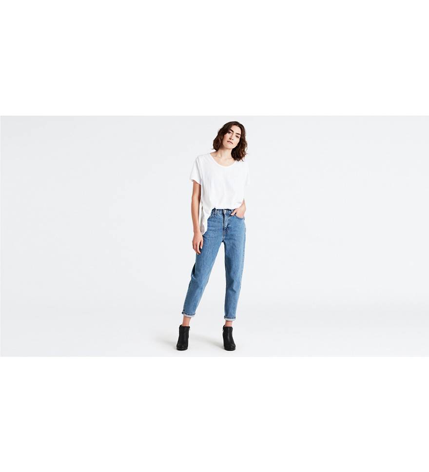 Levi's Women's Notch High Waisted Mom Jean, Kind of Fun-Light Blue, 25 at   Women's Jeans store