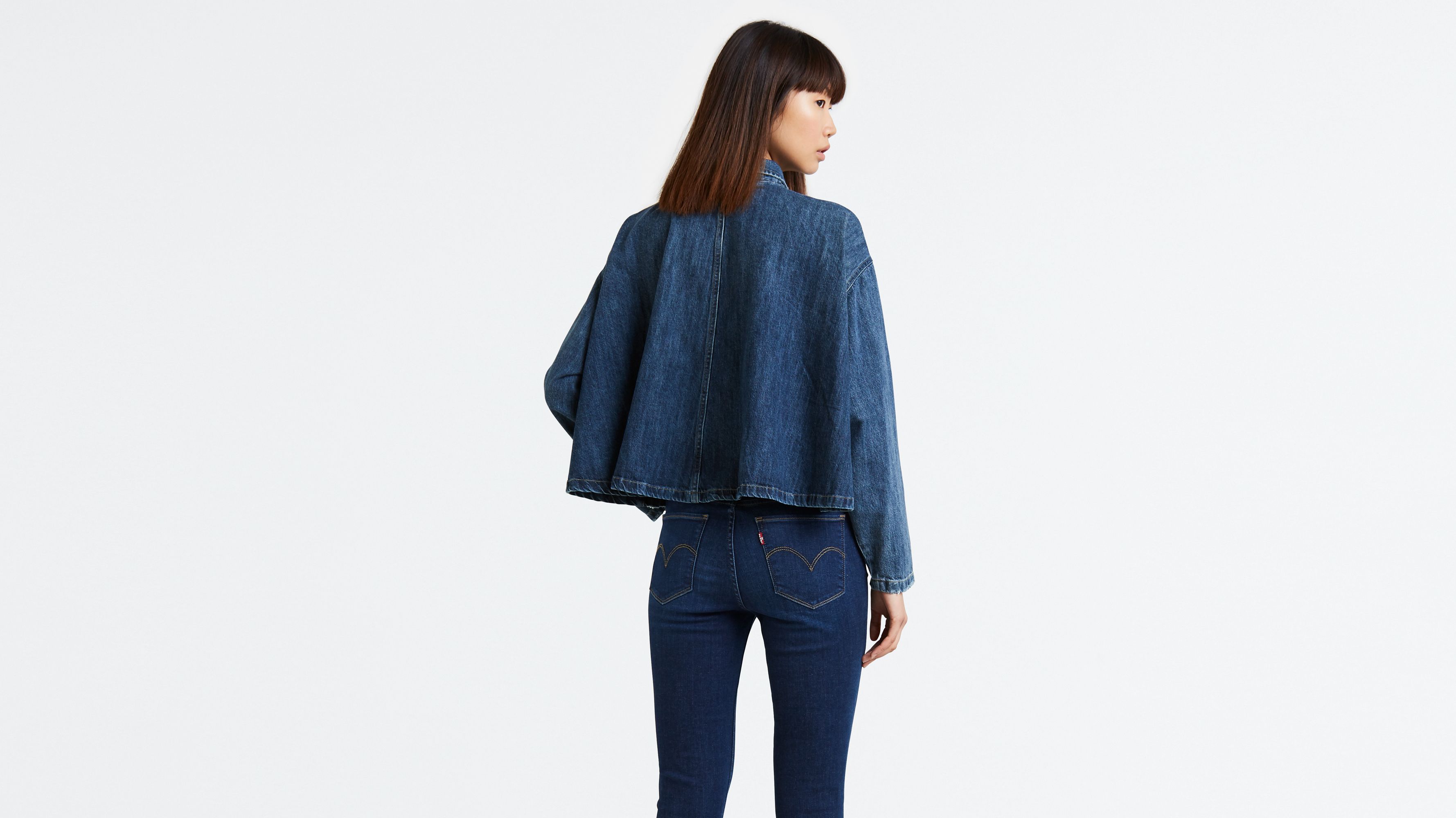 Crop on sale denim shirt