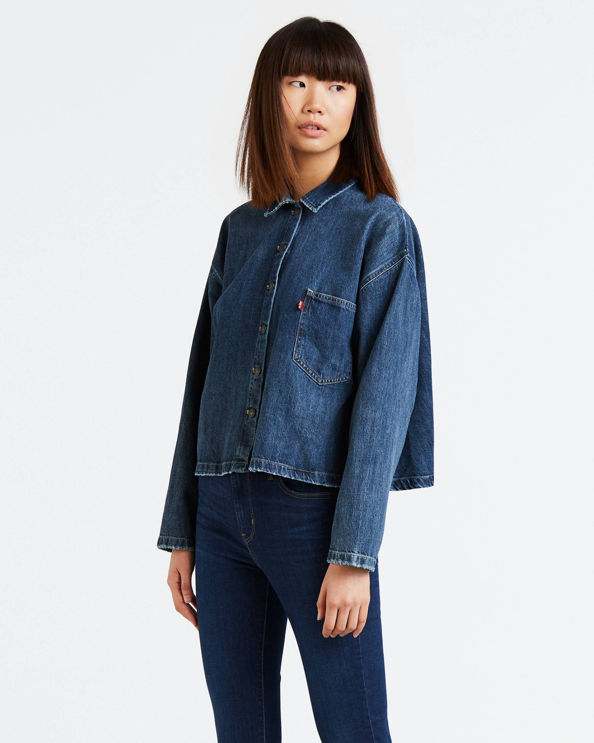 Midori Cropped Denim Shirt 1