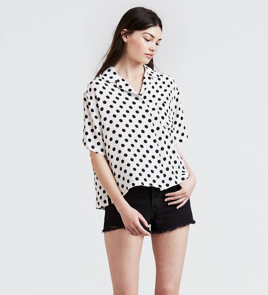 Short Sleeve Polka Dot Shirt - White | Levi's® US