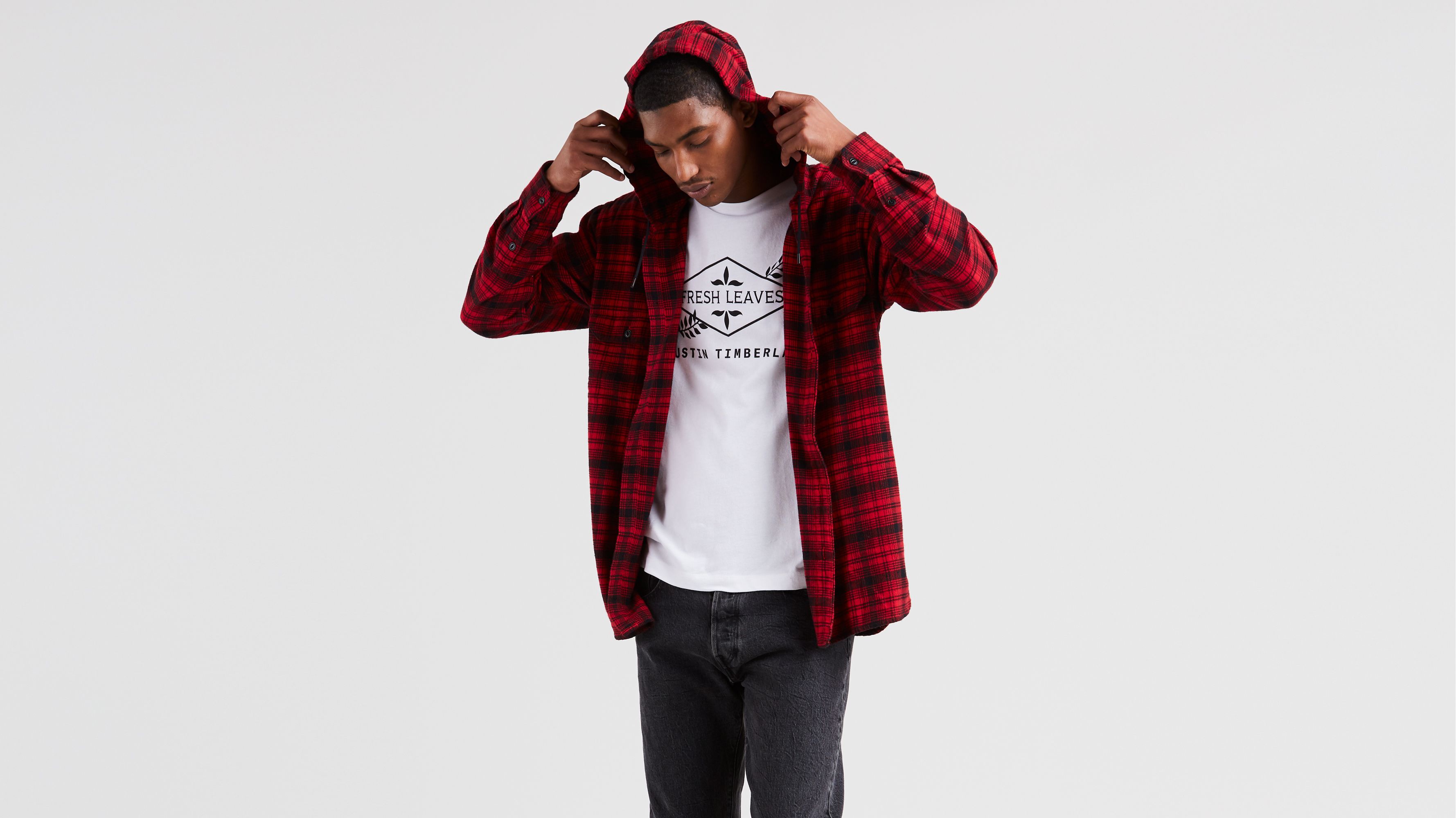 levis checkered hoodie