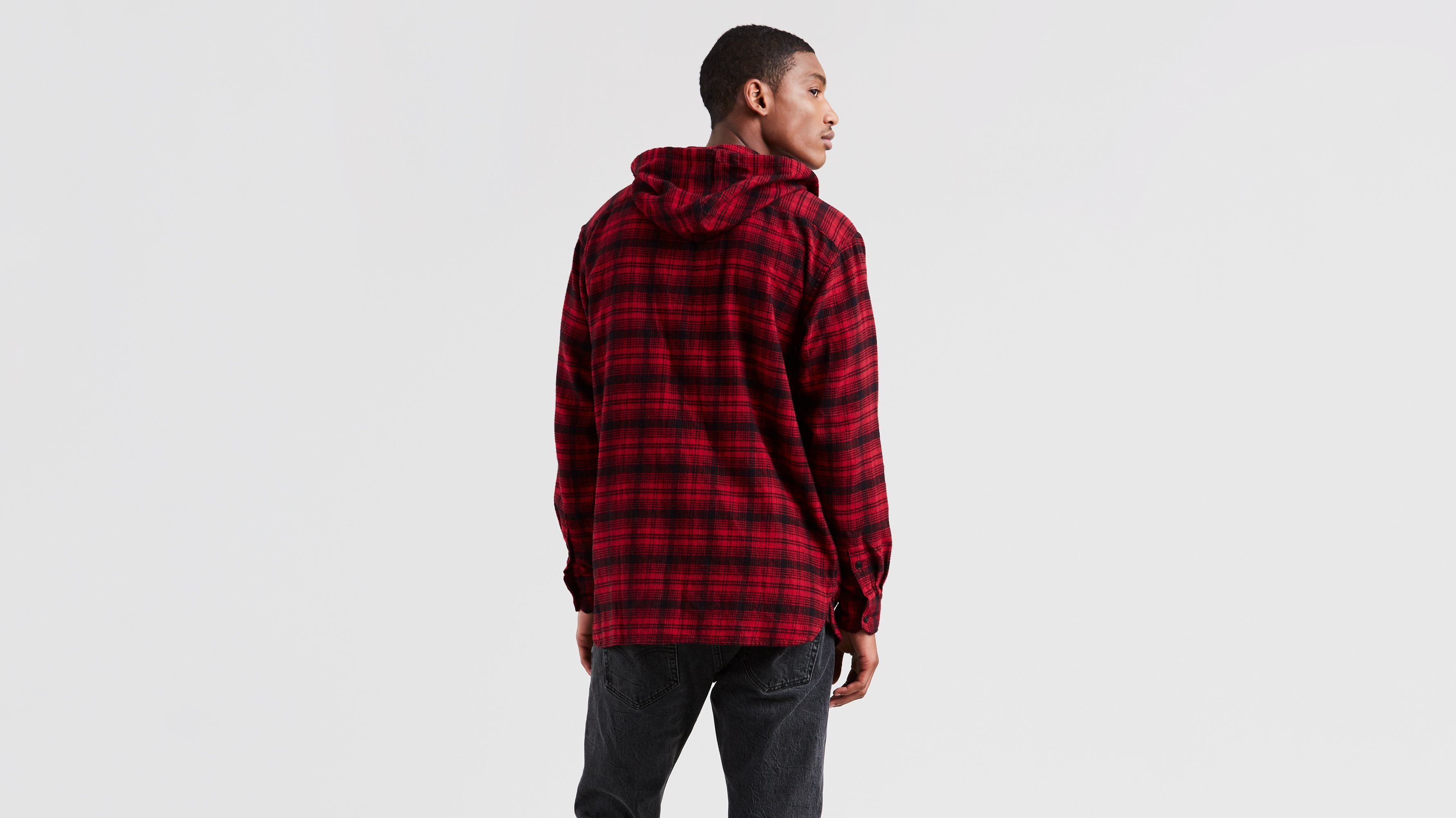 levi's plaid hoodie