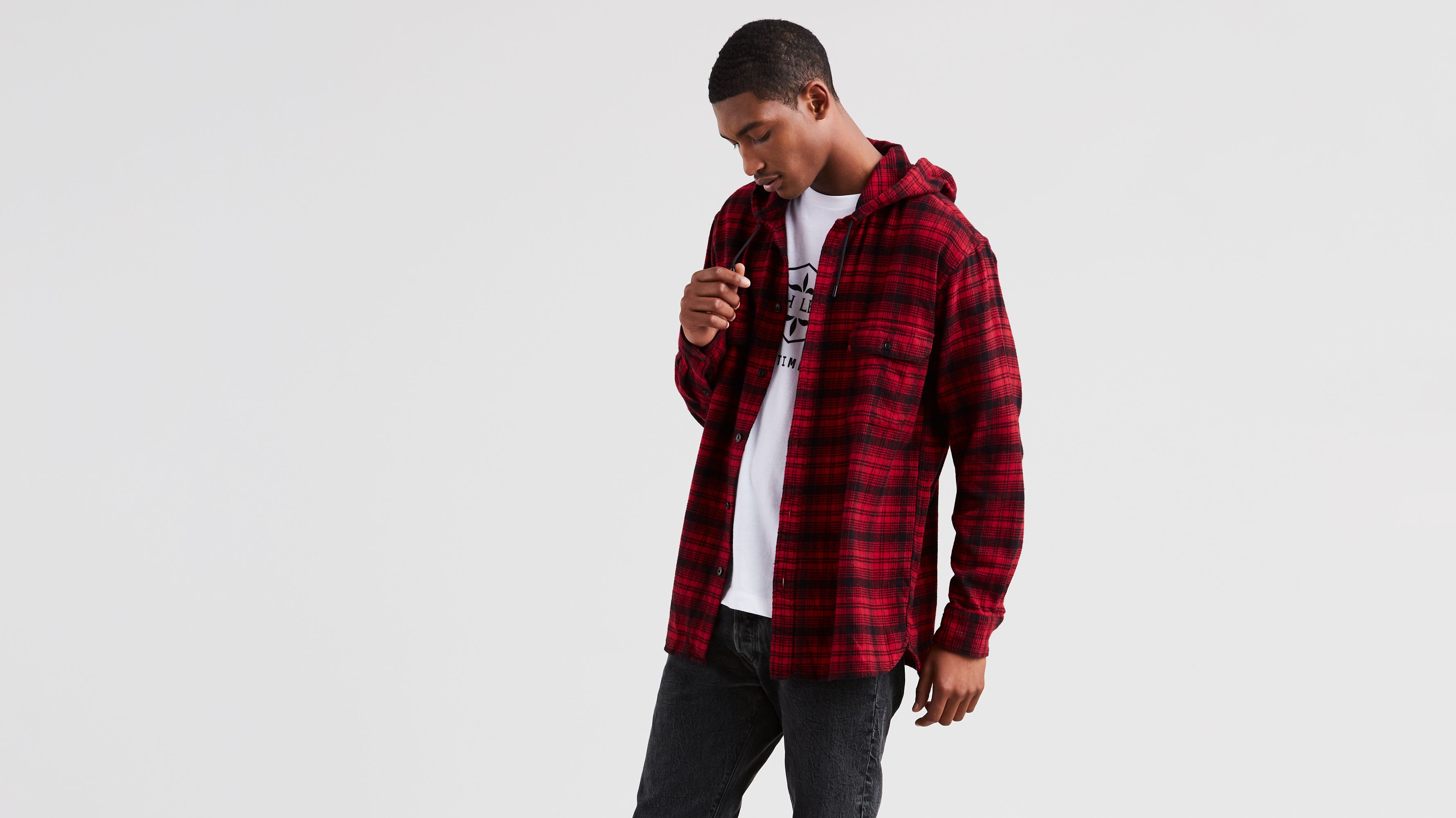 Hooded Work Shirt - Red | Levi's® US