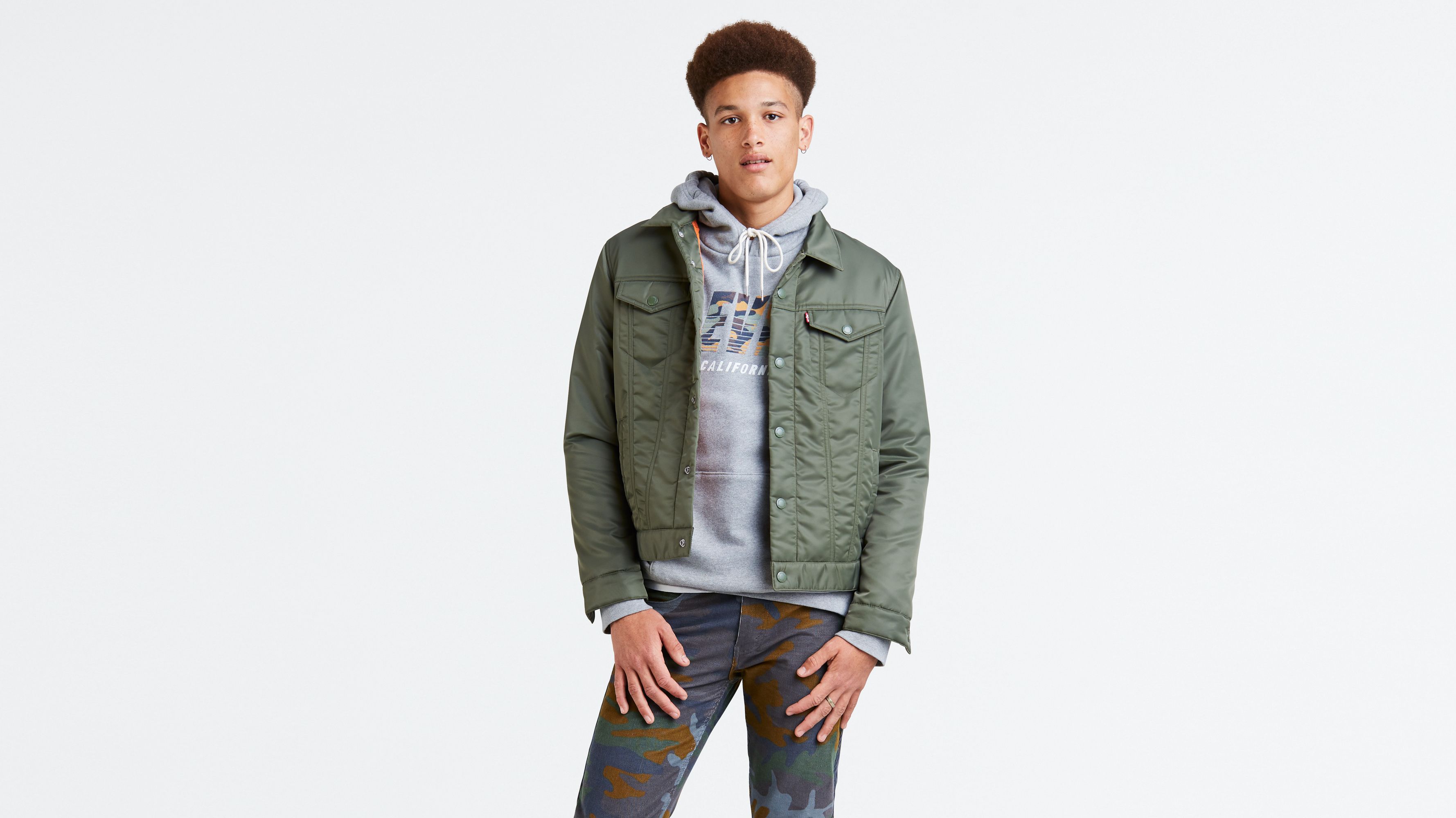 Thermore Trucker Jacket Green Levi s US