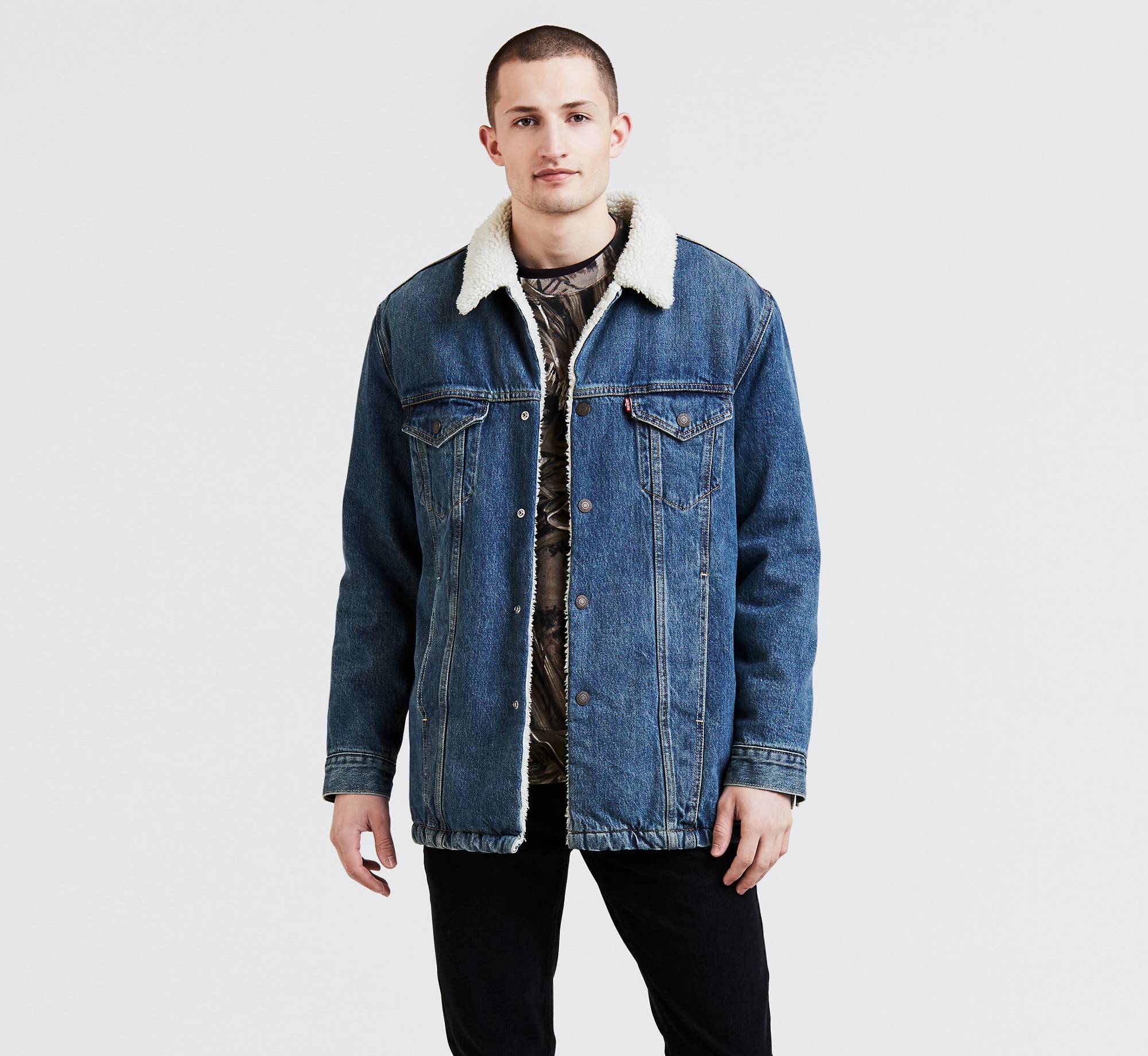 Jeans Levis Sherpa Jacket Levi's Winter Jacket Extra Long Sherpa