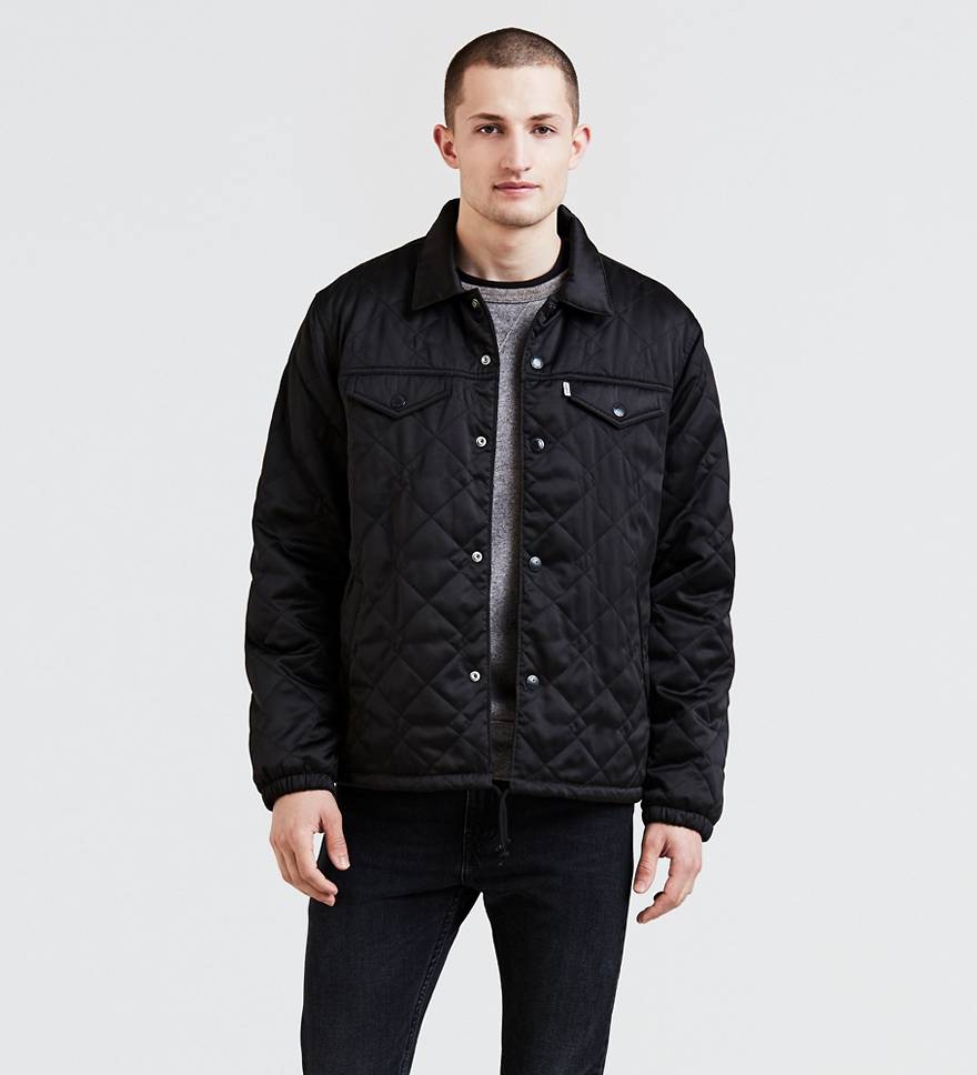 Quilted Coach's Trucker Jacket - Black | Levi's® US