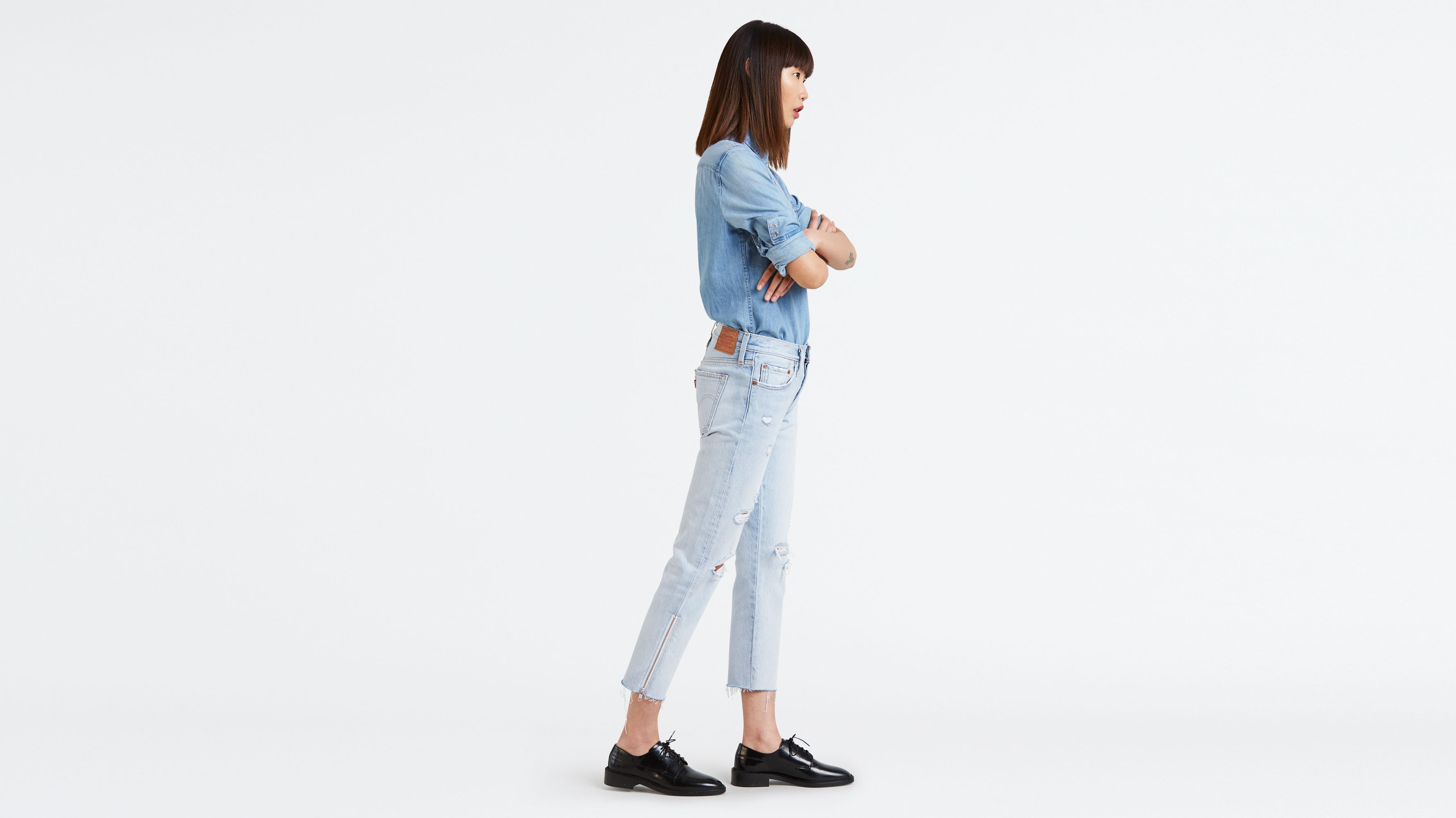 levi's 501 tapered high rise jean