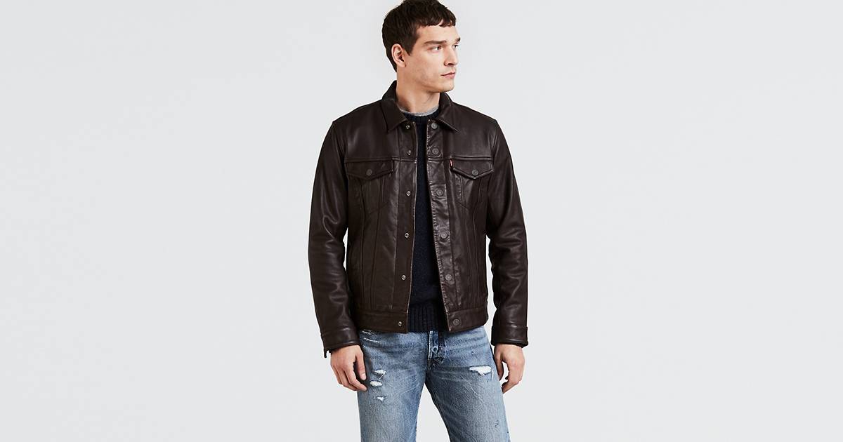 Leather Trucker Jacket - Brown | Levi's® US
