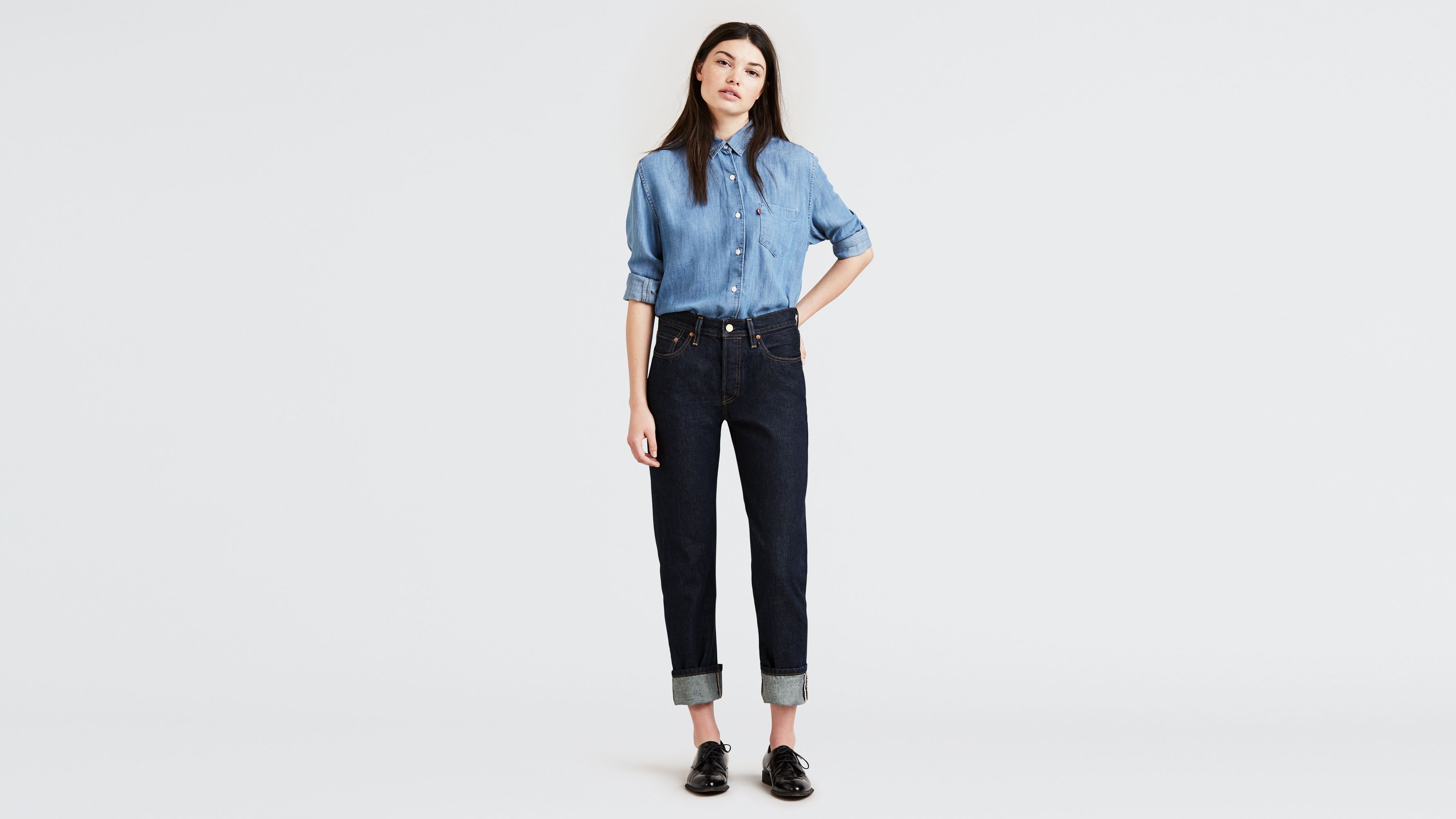 501 original selvedge jeans womens