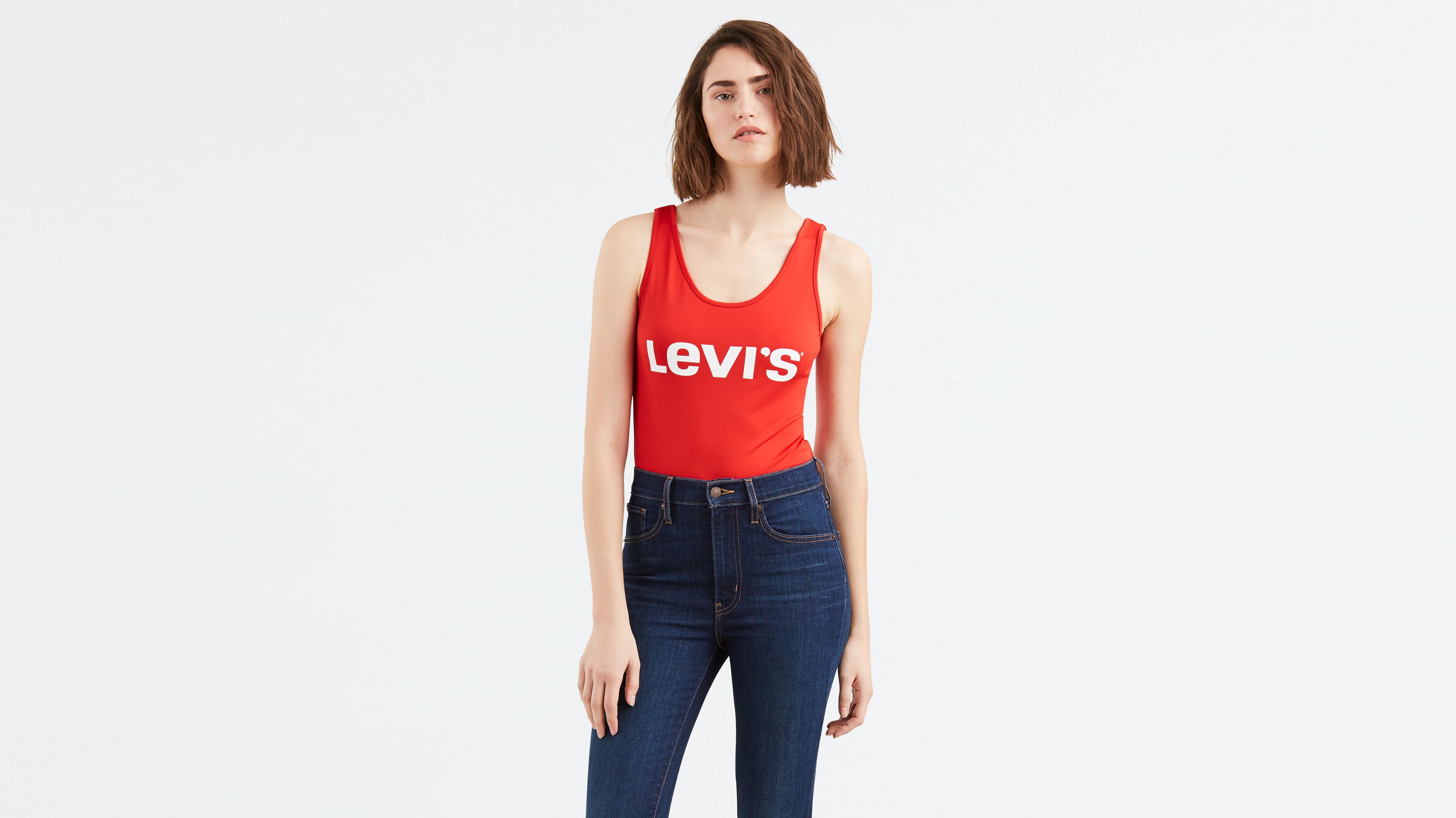 Levi's® Logo Bodysuit - Red | Levi's® US