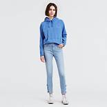 721 High Rise Skinny Jeans with Ankle Bows 2