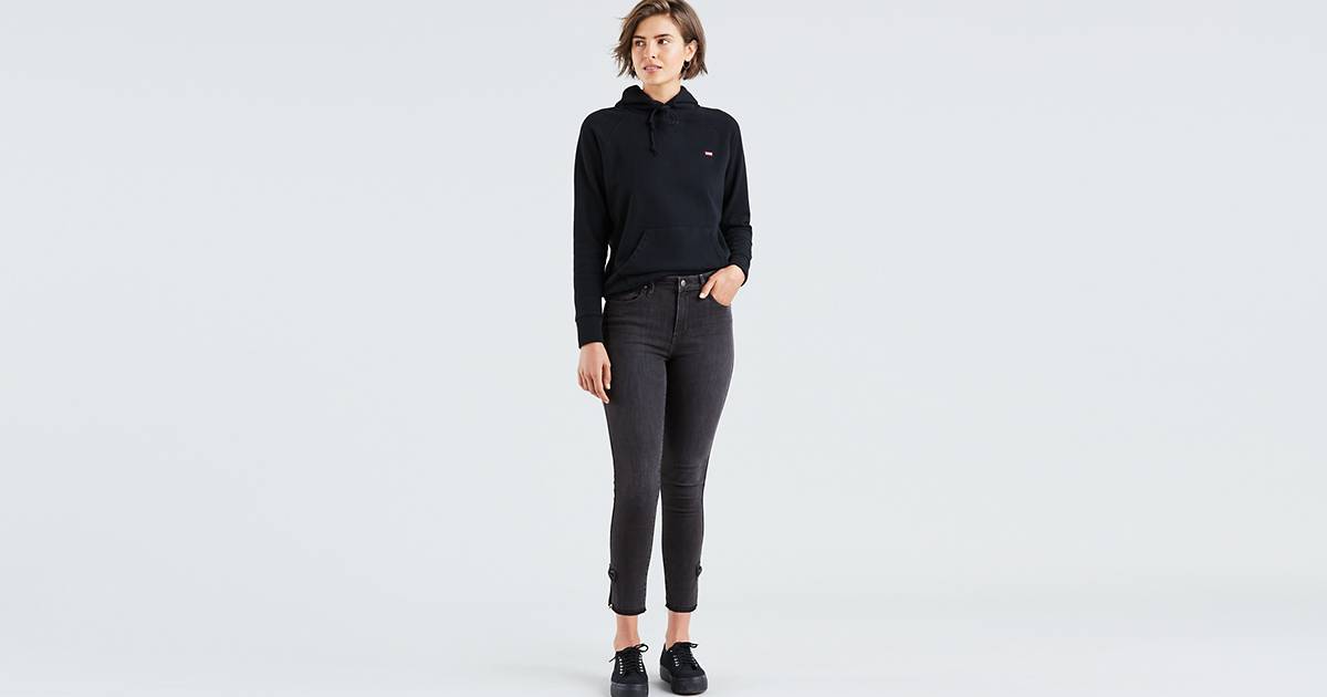 721 High Rise Skinny Women's Jeans With Ankle Bows - Black | Levi's® US