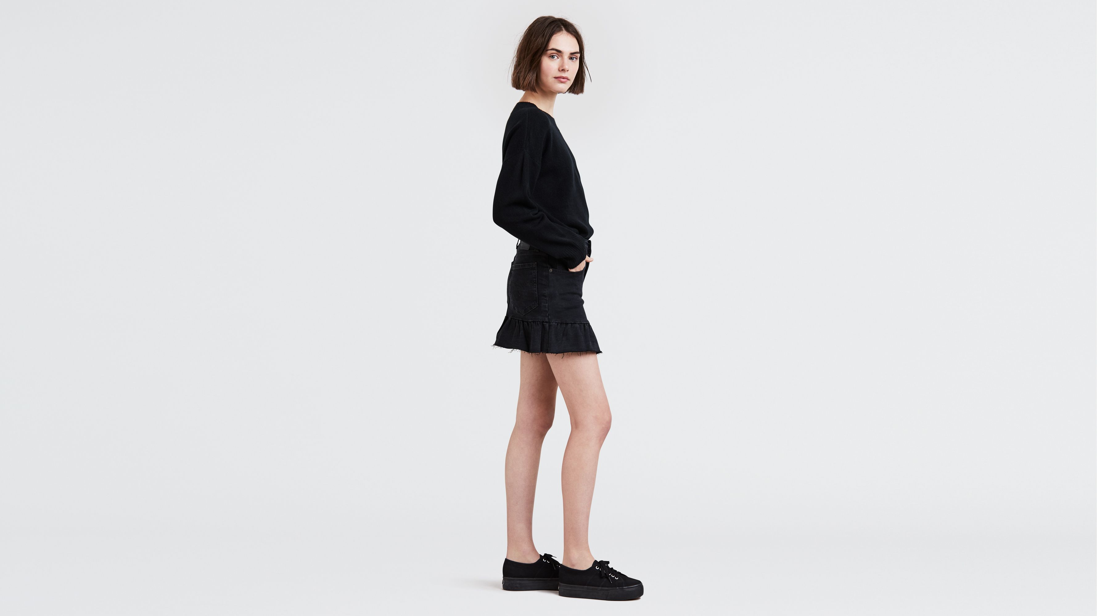 levis ruffle skirt