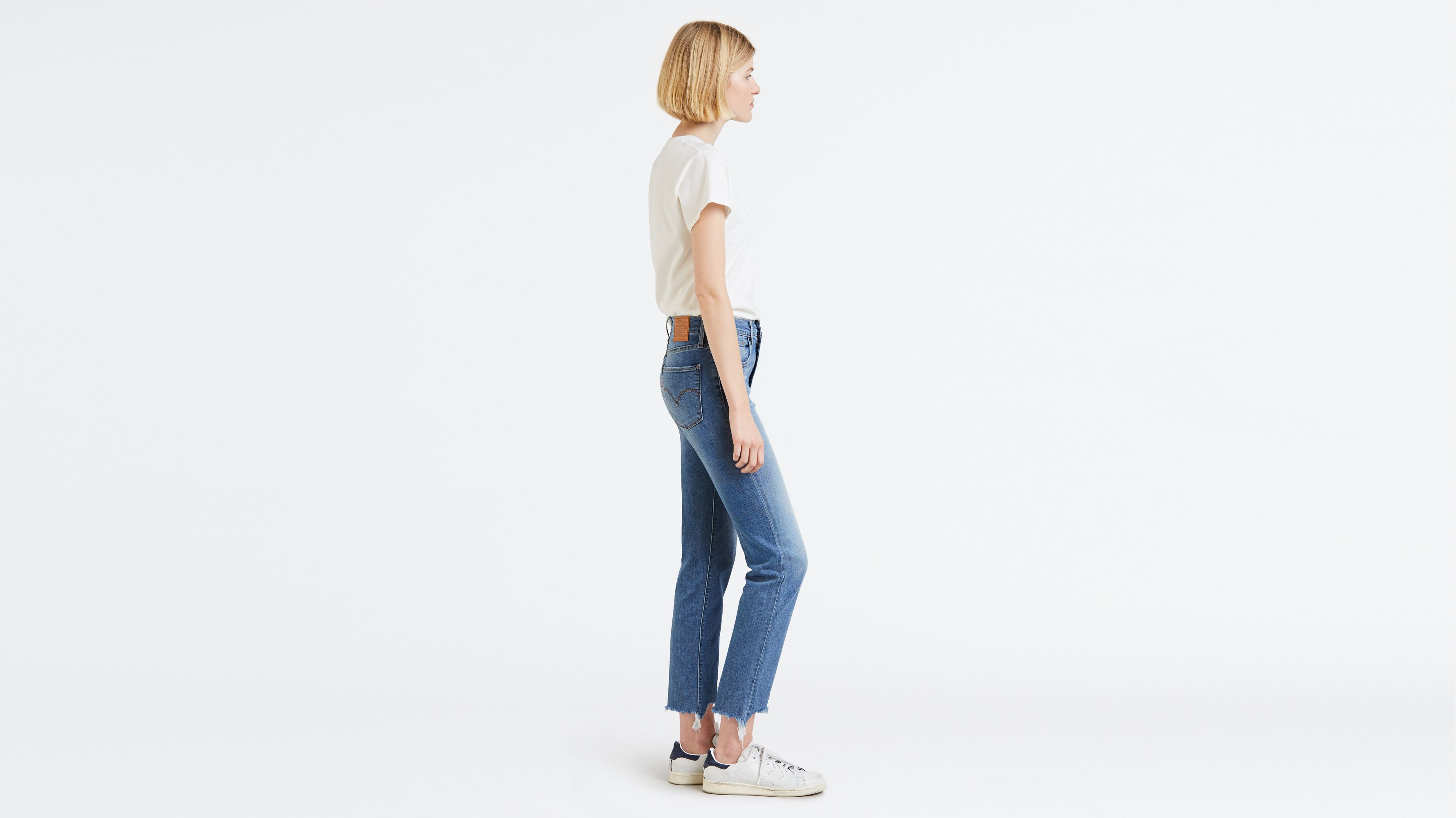 levi's 724 high rise straight crop jeans