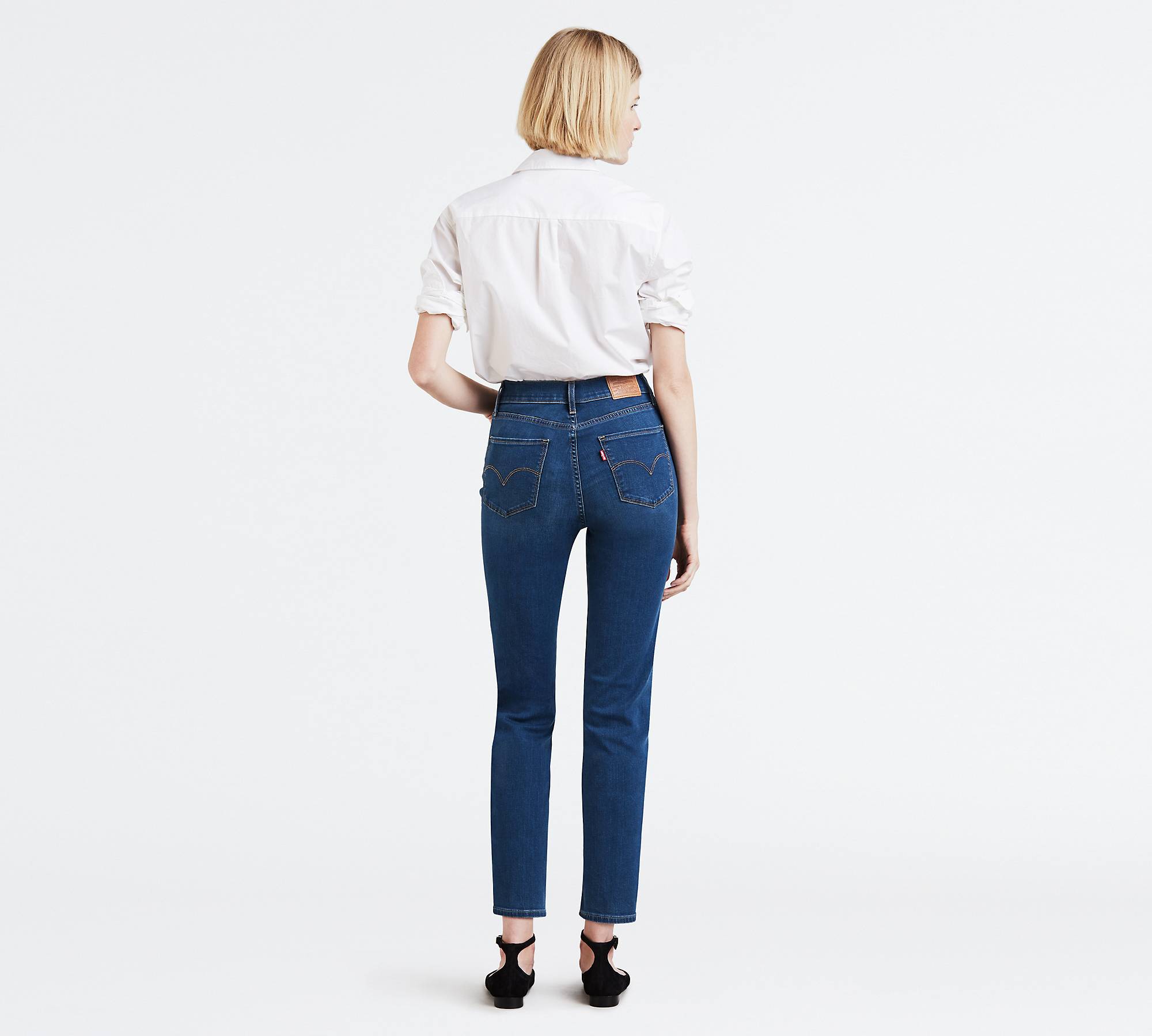 724 High Rise Slim Straight Crop Women's Jeans - Dark Wash | Levi's® US