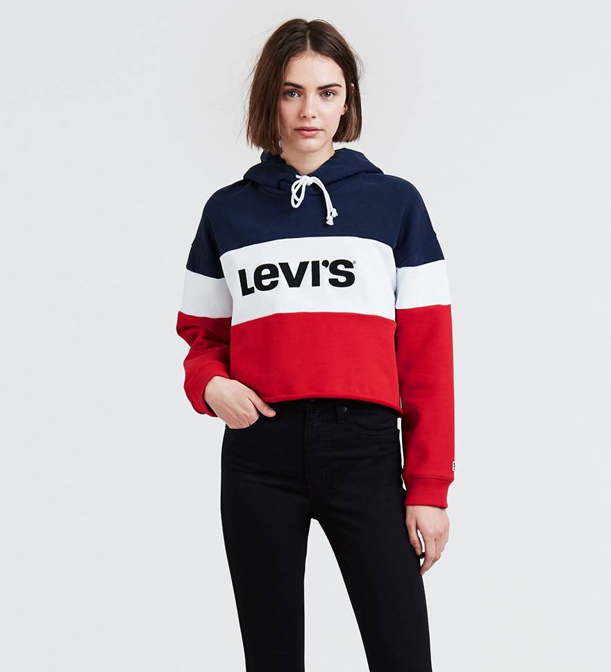 Levi's colour block boyfriend hoodie Clearance