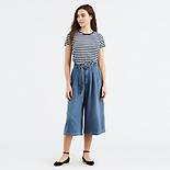 Pleated Belted Crop Women's Jeans 1