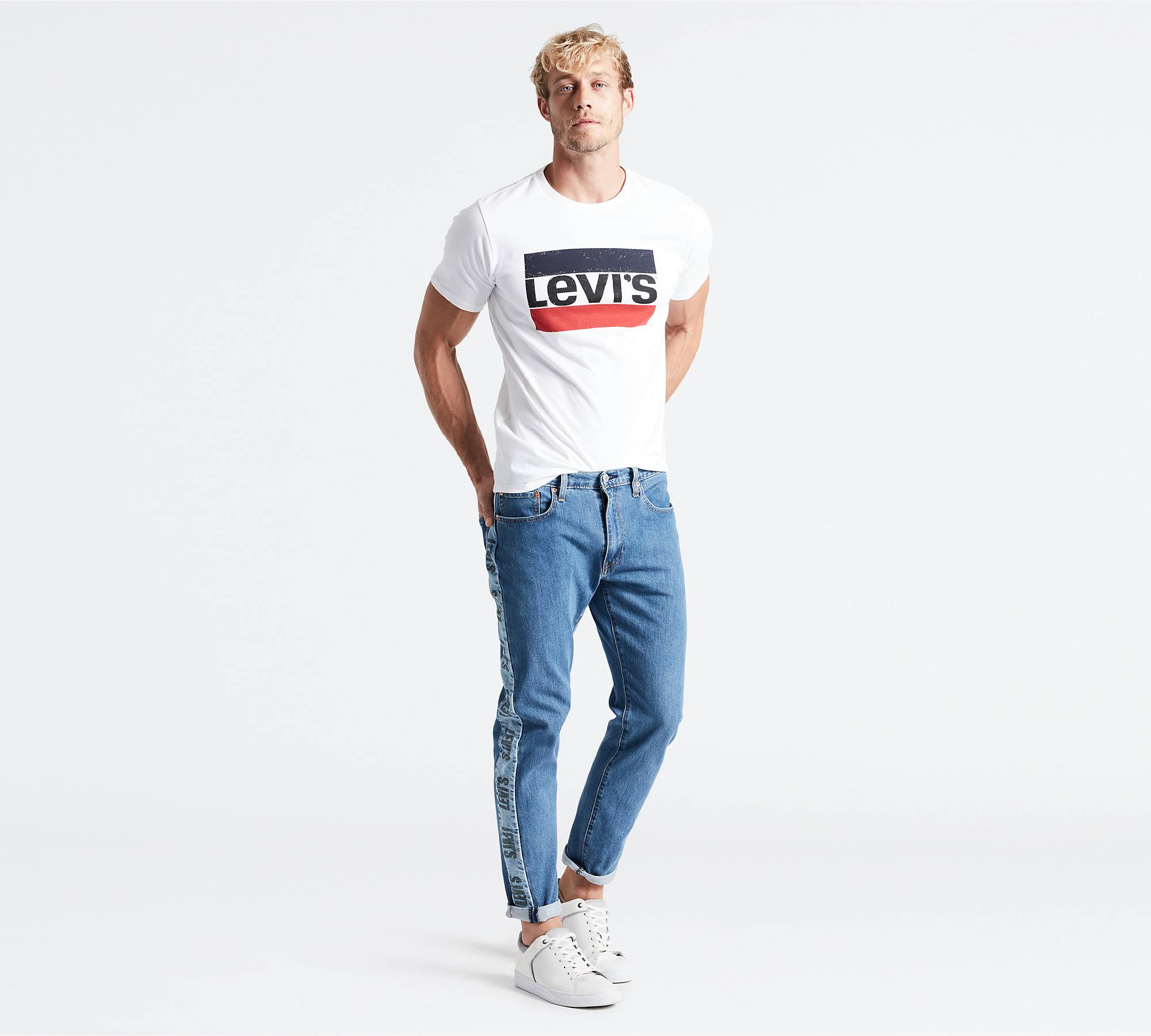 Hi-ball Roll Logo Stripe Men's Jeans - Light Wash | Levi's® US