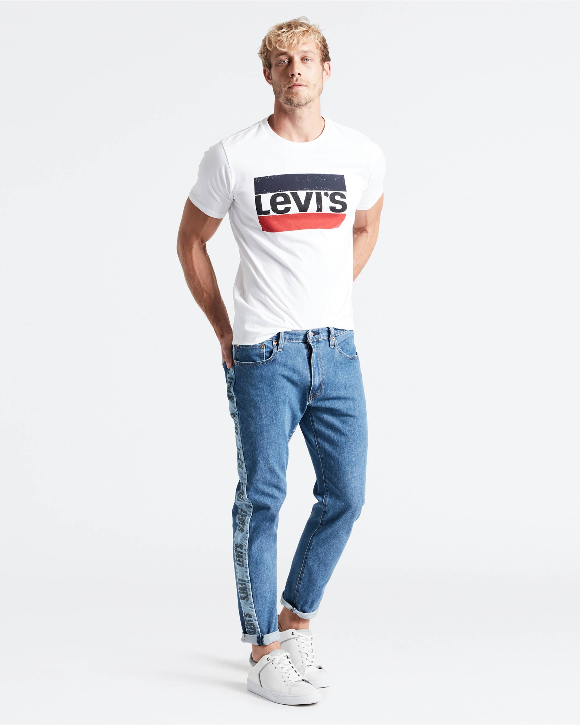 Hi-Ball Roll Logo Stripe Men's Jeans 2