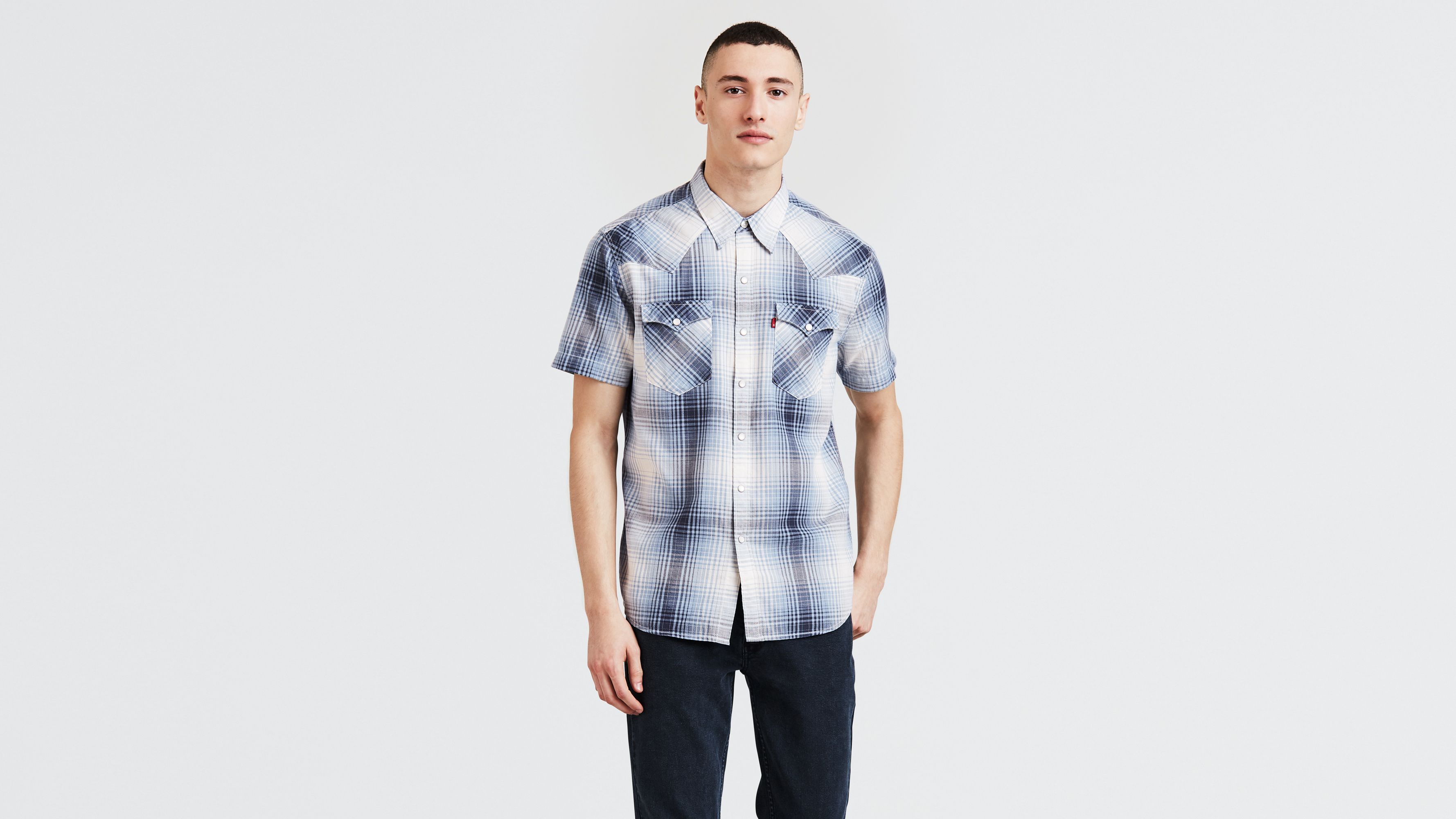 levi's short sleeve western shirt