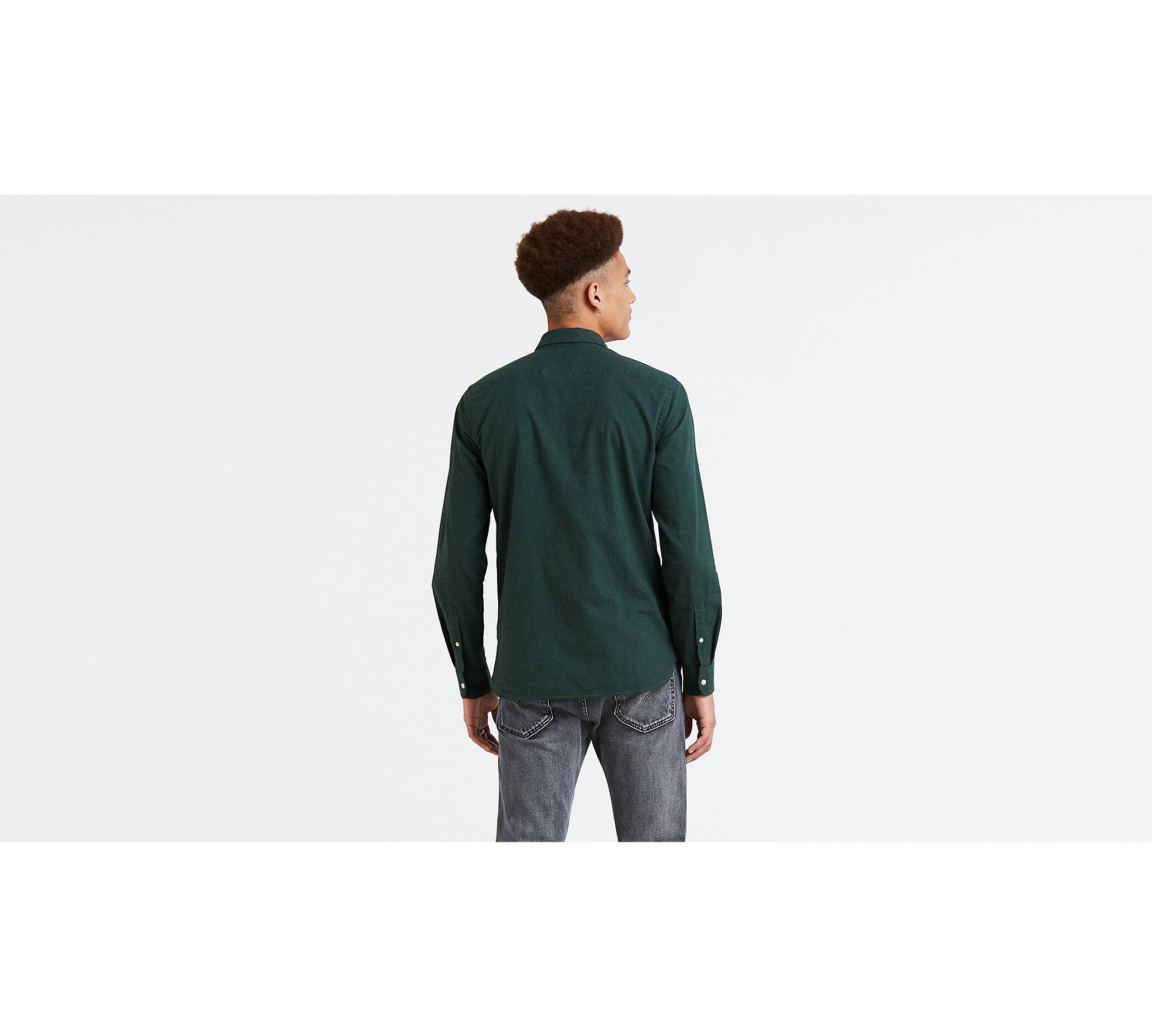 Levi's Short Sleeve Sunset One Pocket Shirt - Men's - Green Garment Dye L