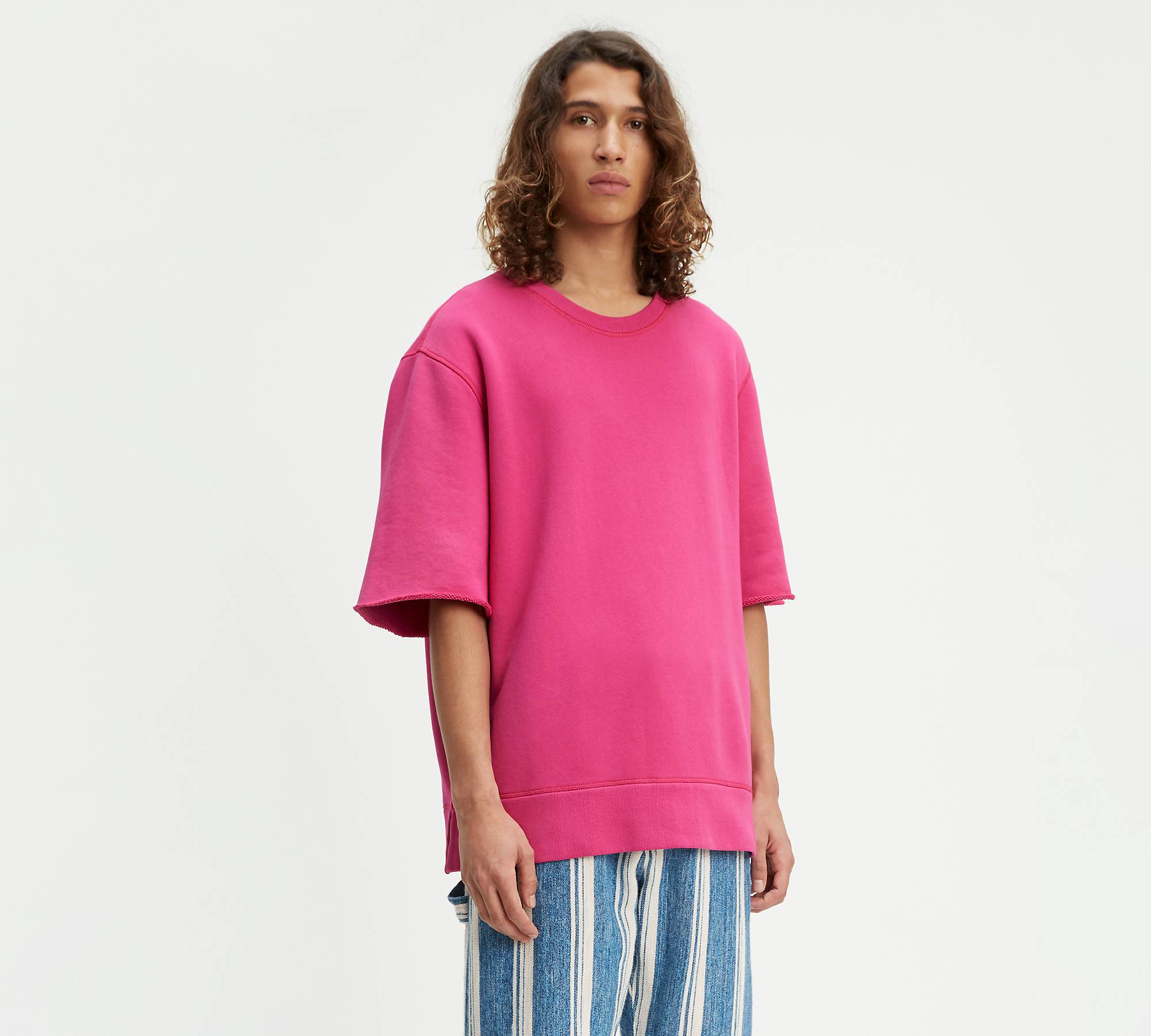 Boxy Cut Off Crewneck Sweatshirt - Pink | Levi\'s® US
