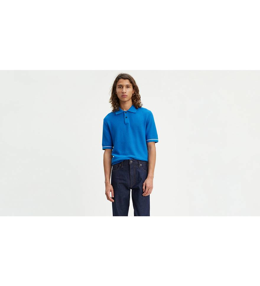 Crochet Stitch Polo Shirt - Blue | Levi's® US