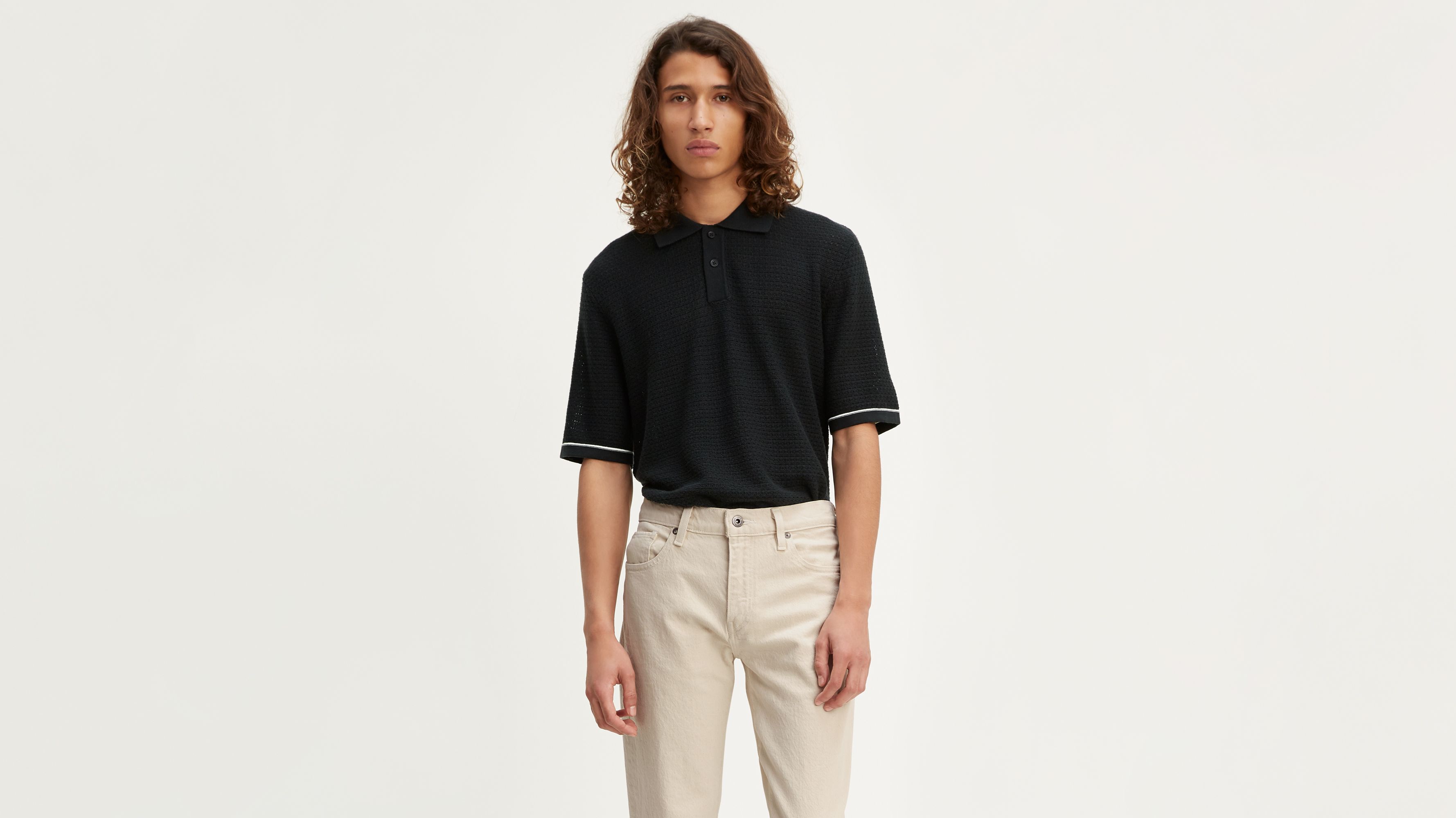 long black polo shirt