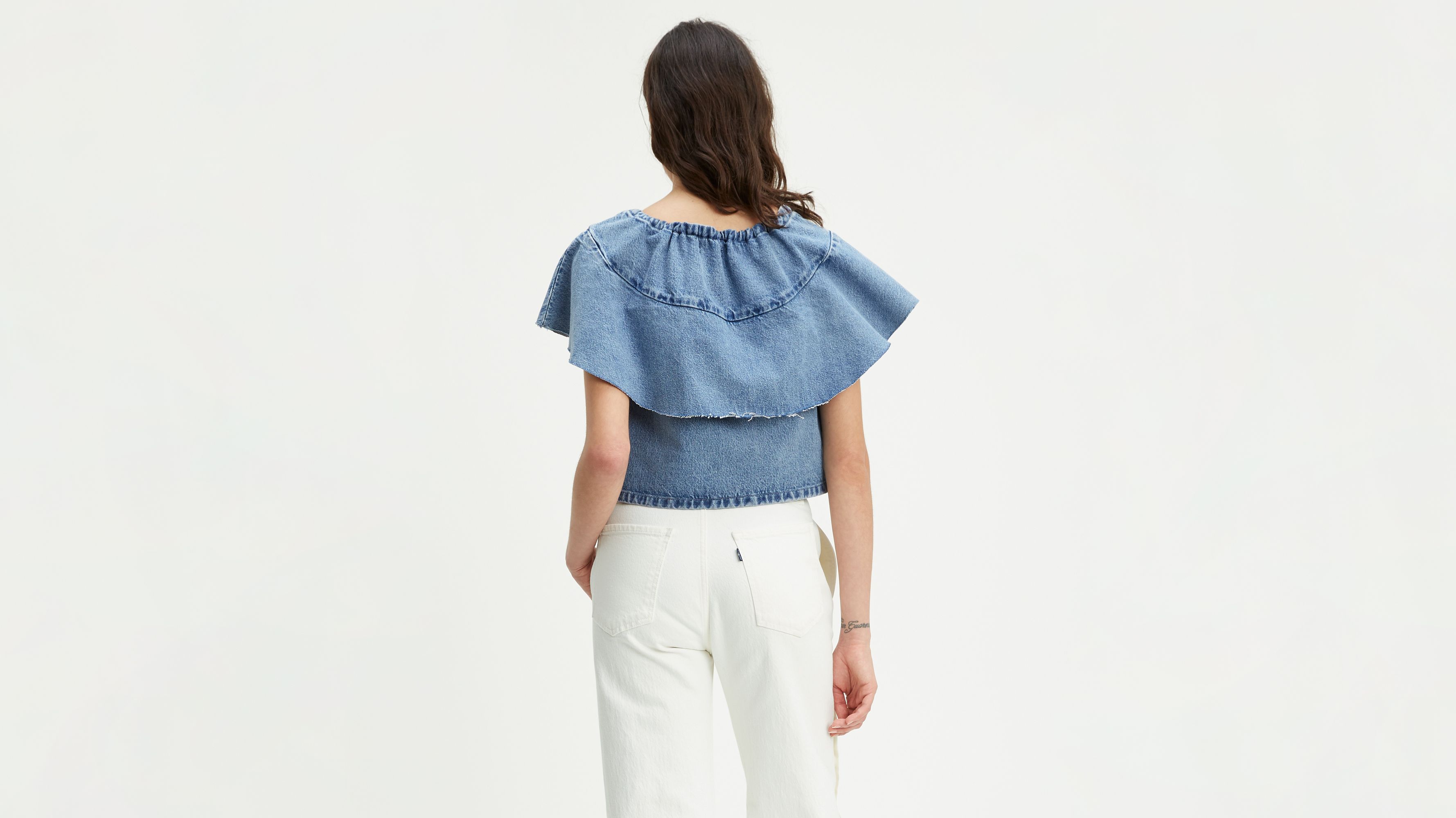 levi's ruffle jeans