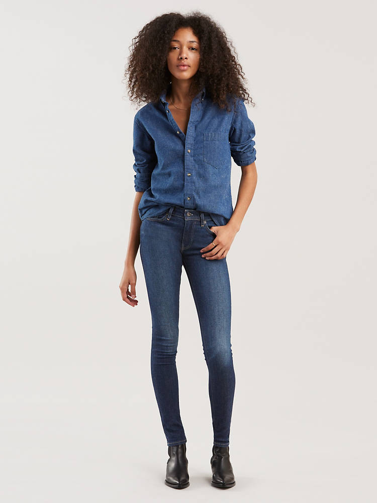 711 Selvedge Skinny Women's Jeans - Dark Wash | Levi's® US