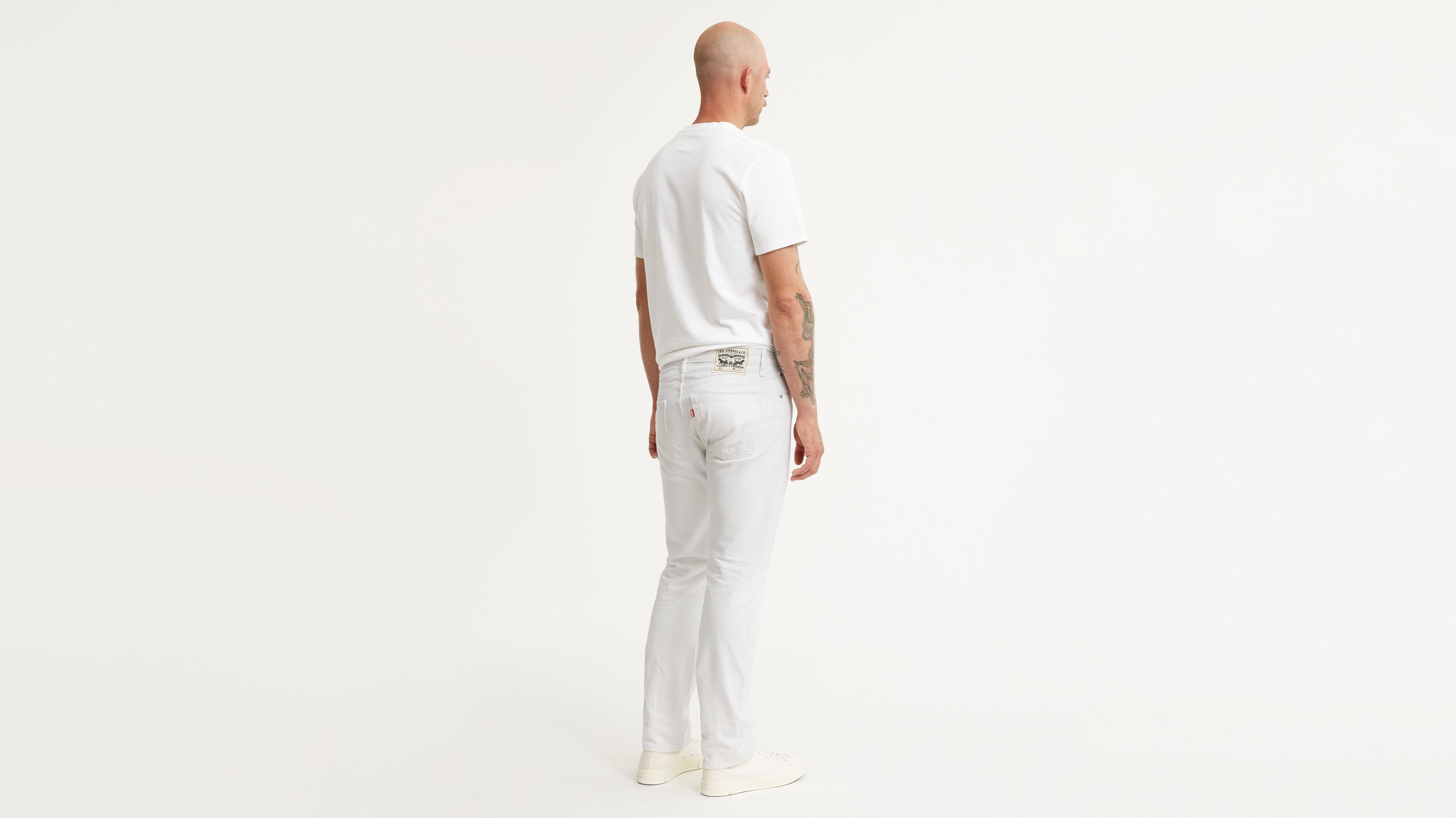 levi's white stretch jeans