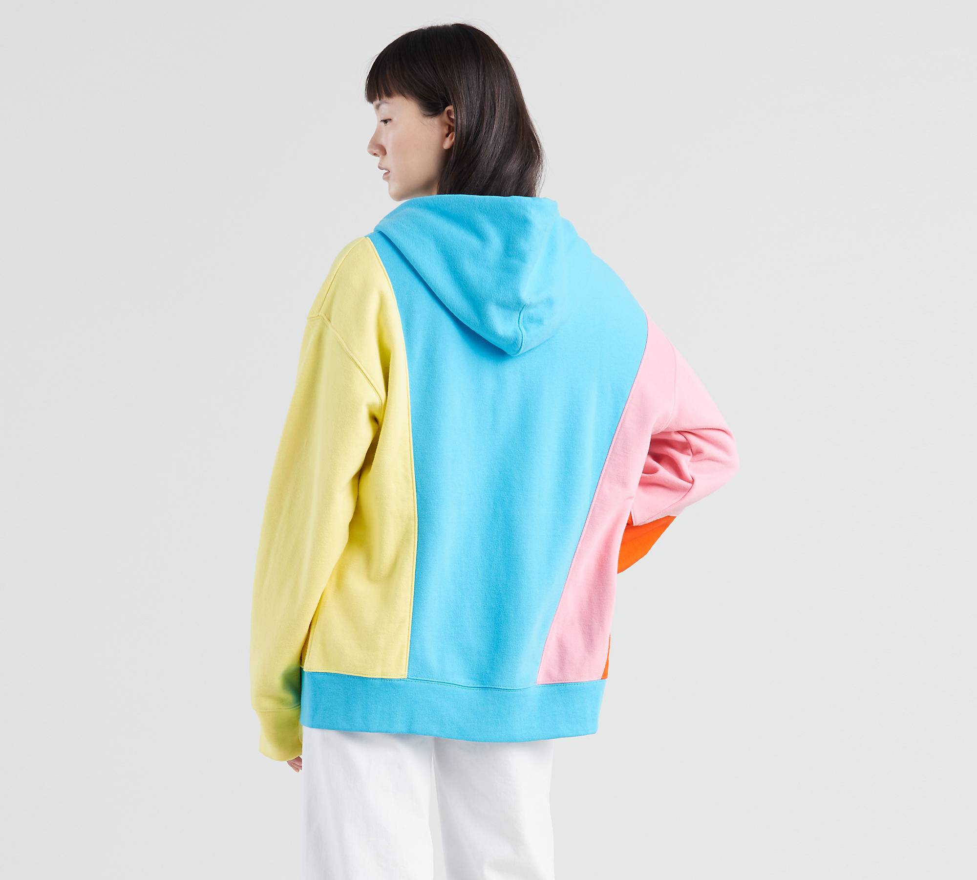 Fila colorblock boyfriend hoodie Clearance